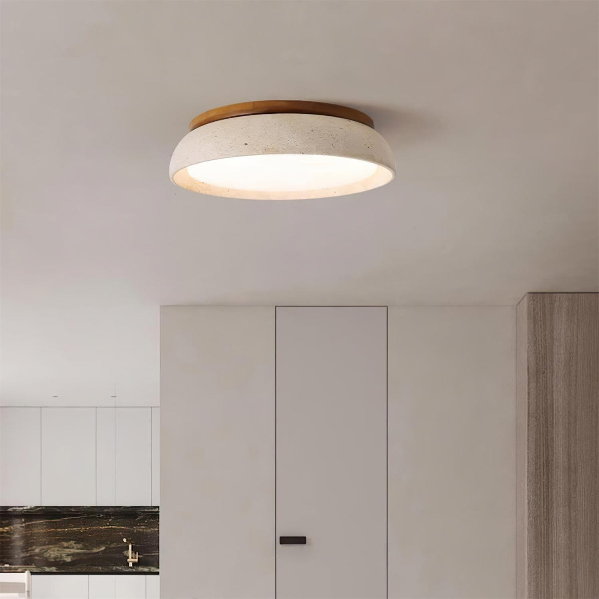 Savenlark Travertine Ceiling Light-Moonnatur