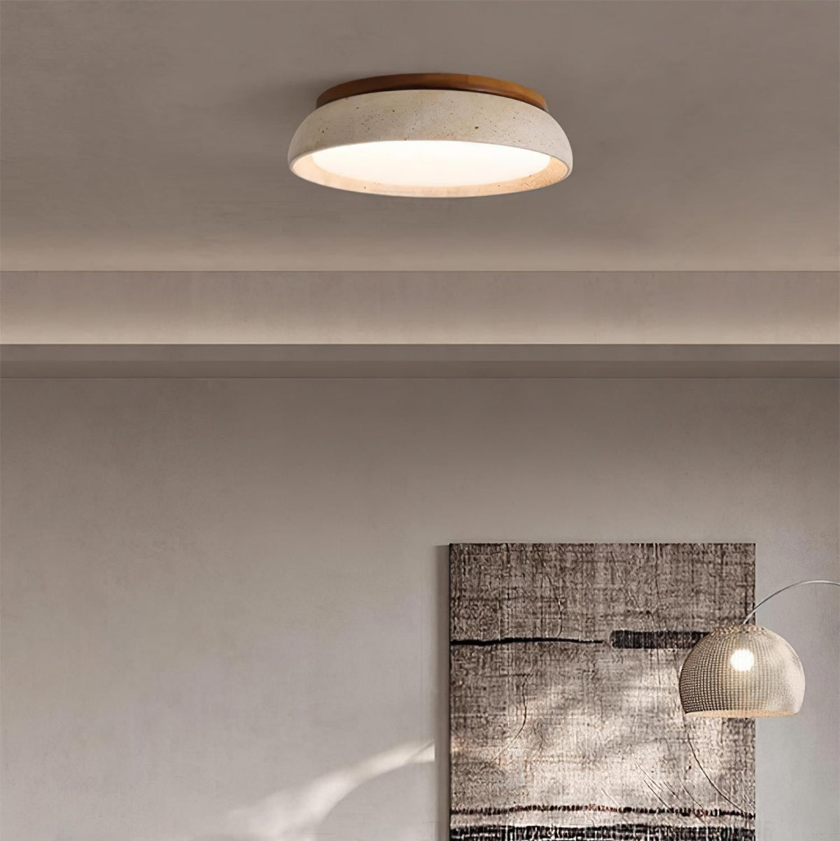 Savenlark Travertine Ceiling Light-Moonnatur