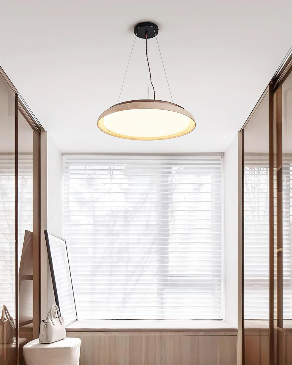 Tarnelvale Travertine Pendant Light-Moonnatur