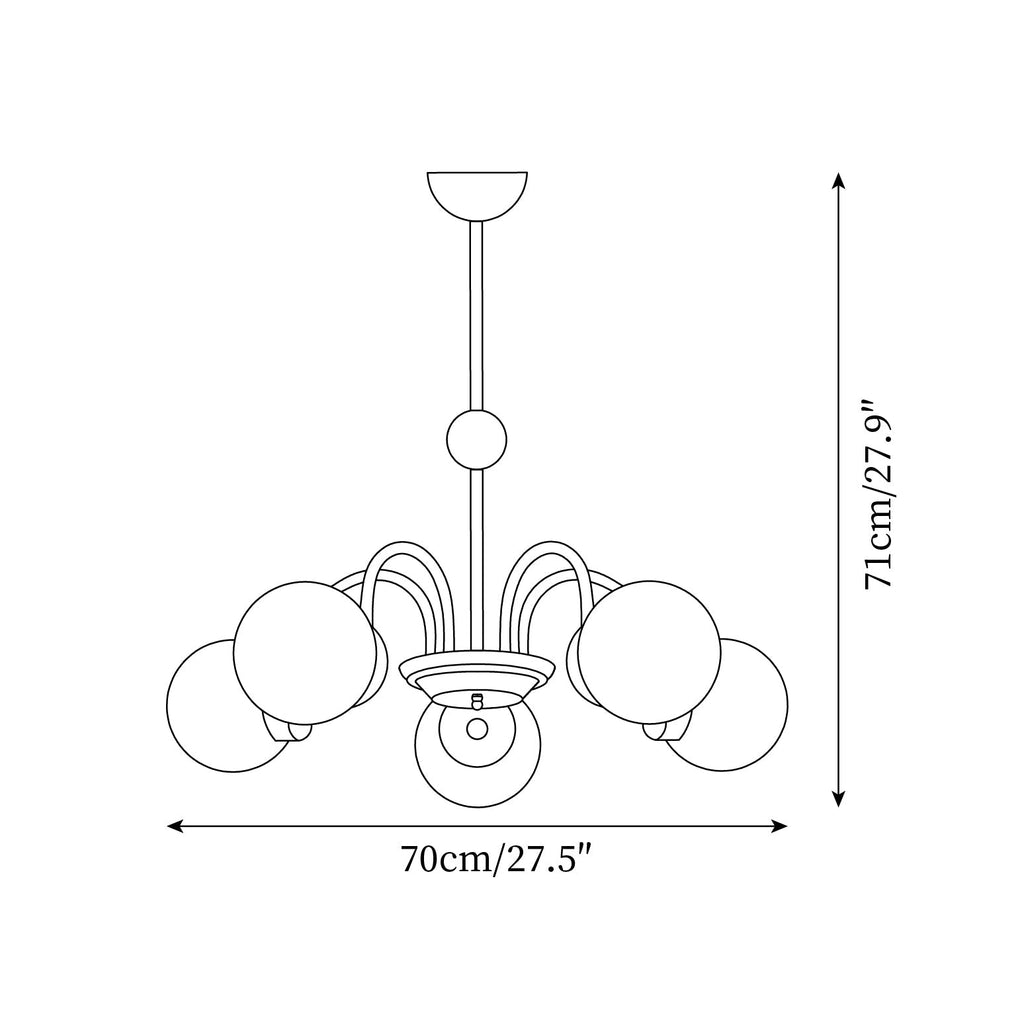 Brenelaria Glass Chandelier-Moonnatur