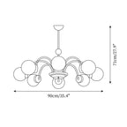 Brenelaria Glass Chandelier-Moonnatur