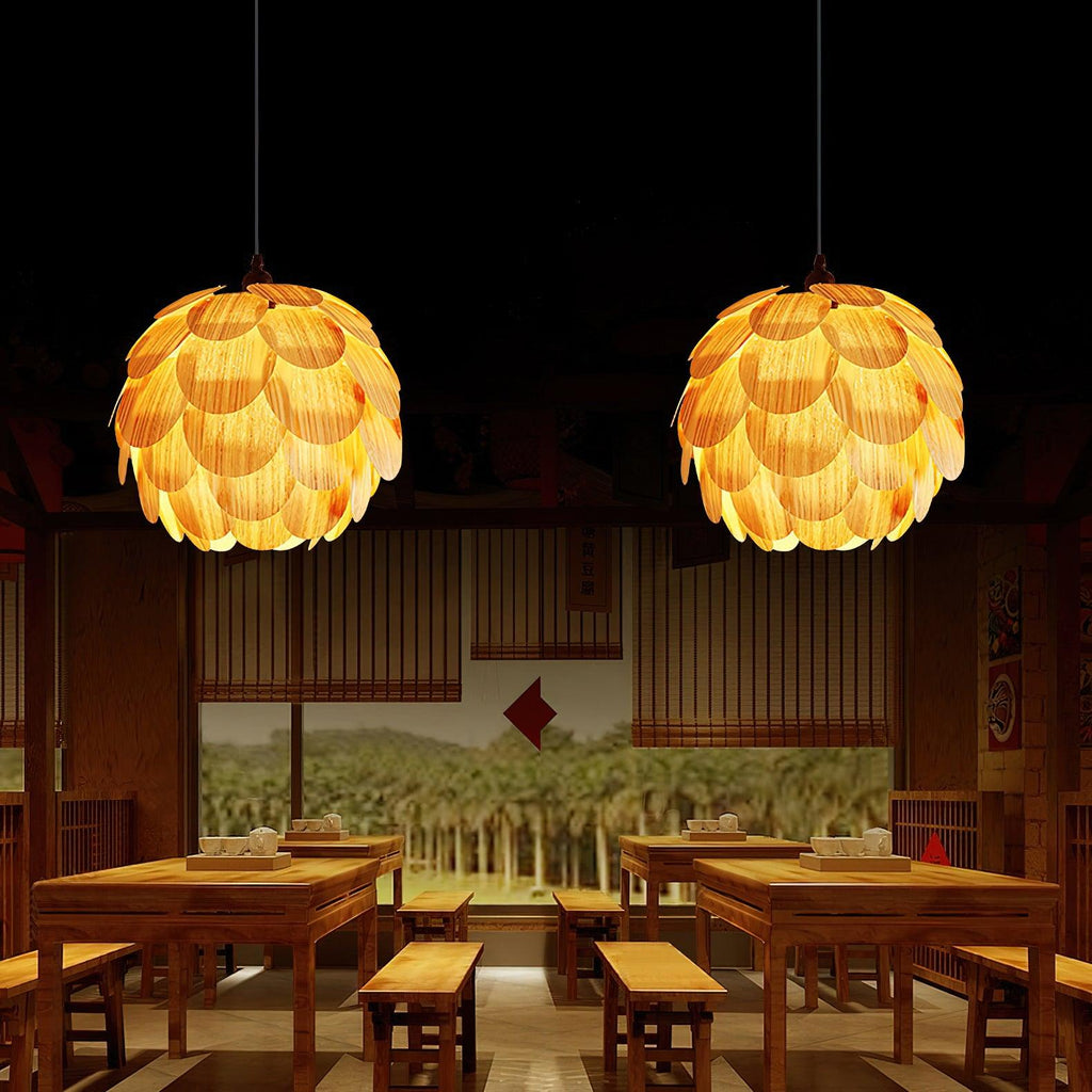 Alwynelle Ash Wood Pendant Light-Moonnatur
