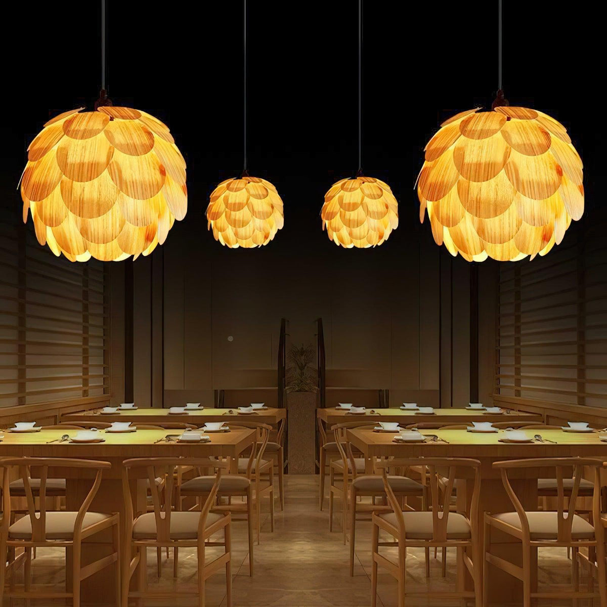 Alwynelle Ash Wood Pendant Light-Moonnatur