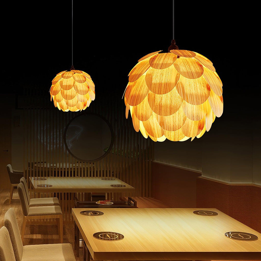Alwynelle Ash Wood Pendant Light-Moonnatur