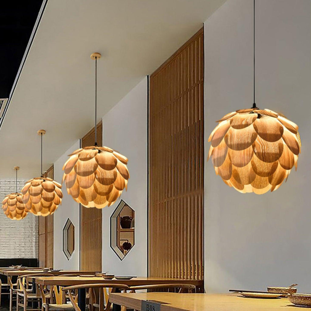 Alwynelle Ash Wood Pendant Light-Moonnatur