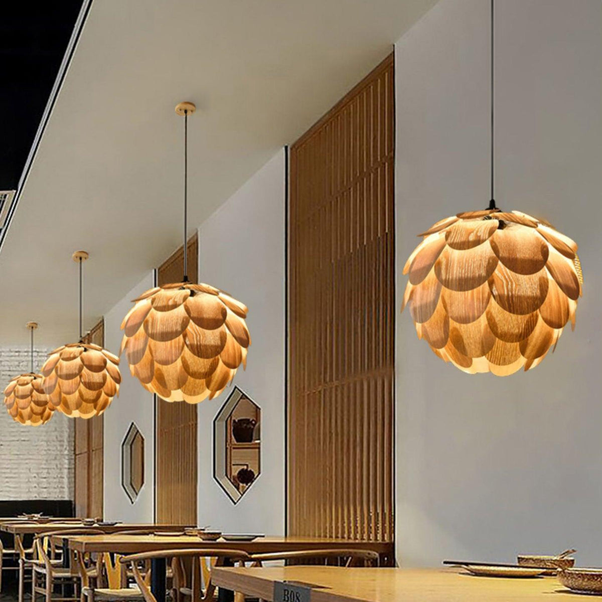 Alwynelle Ash Wood Pendant Light-Moonnatur