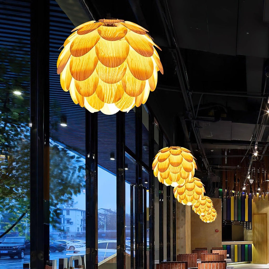 Alwynelle Ash Wood Pendant Light-Moonnatur
