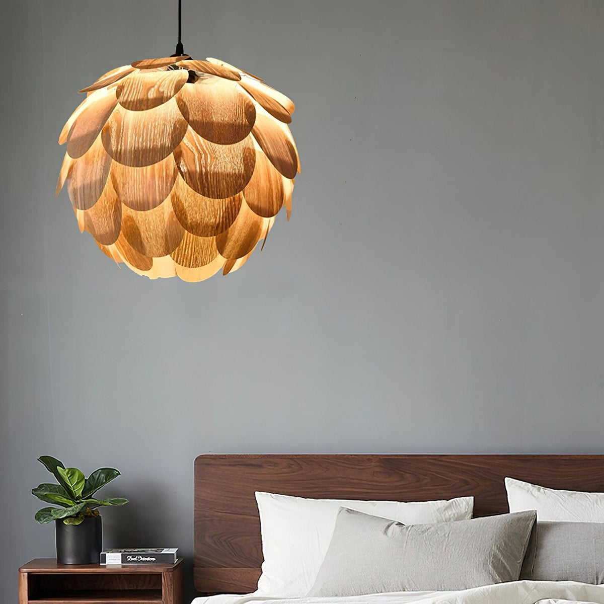 Alwynelle Ash Wood Pendant Light-Moonnatur