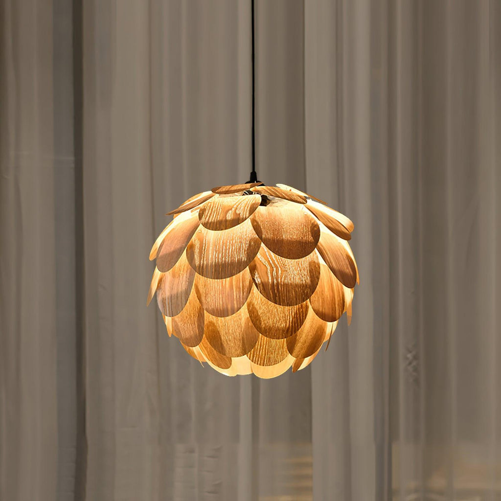 Alwynelle Ash Wood Pendant Light-Moonnatur