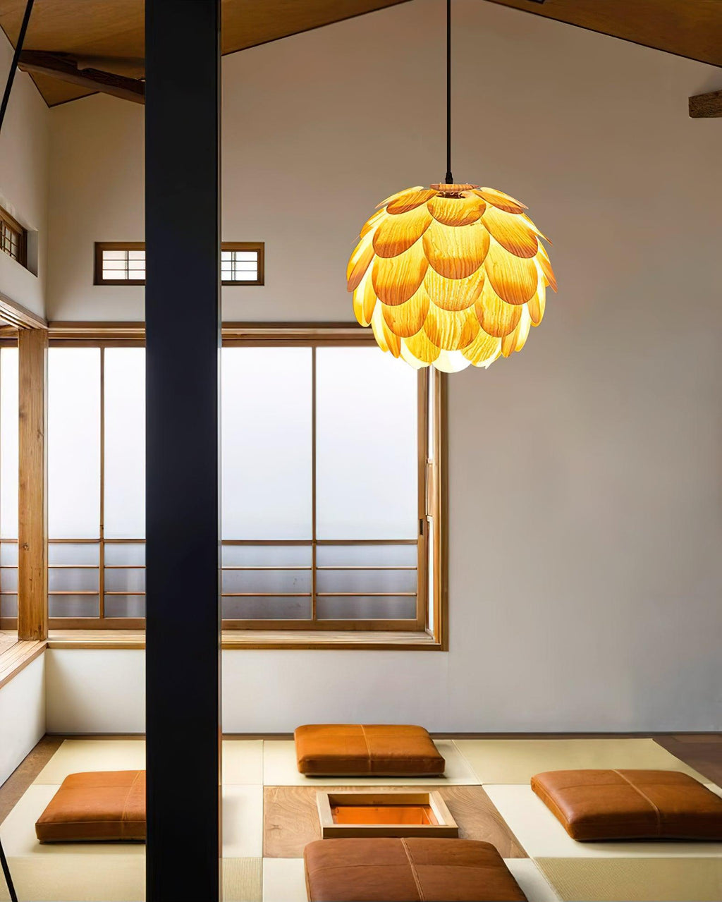 Alwynelle Ash Wood Pendant Light-Moonnatur