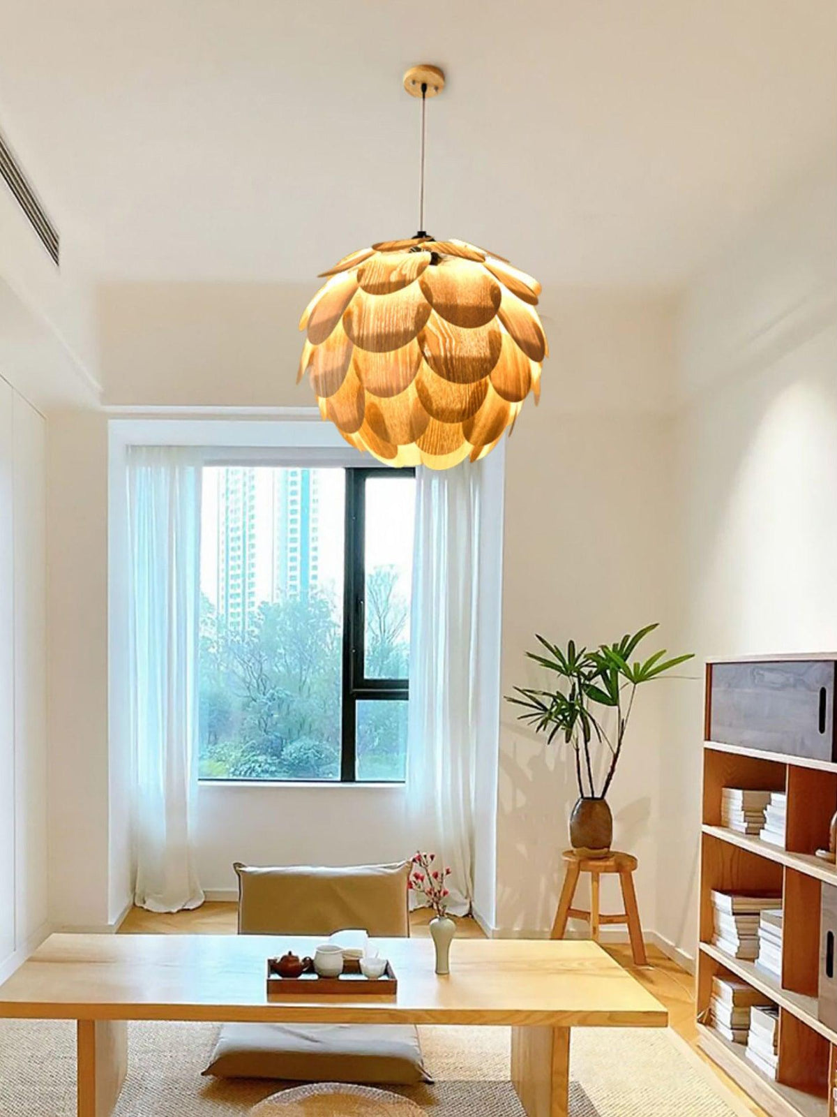 Alwynelle Ash Wood Pendant Light-Moonnatur