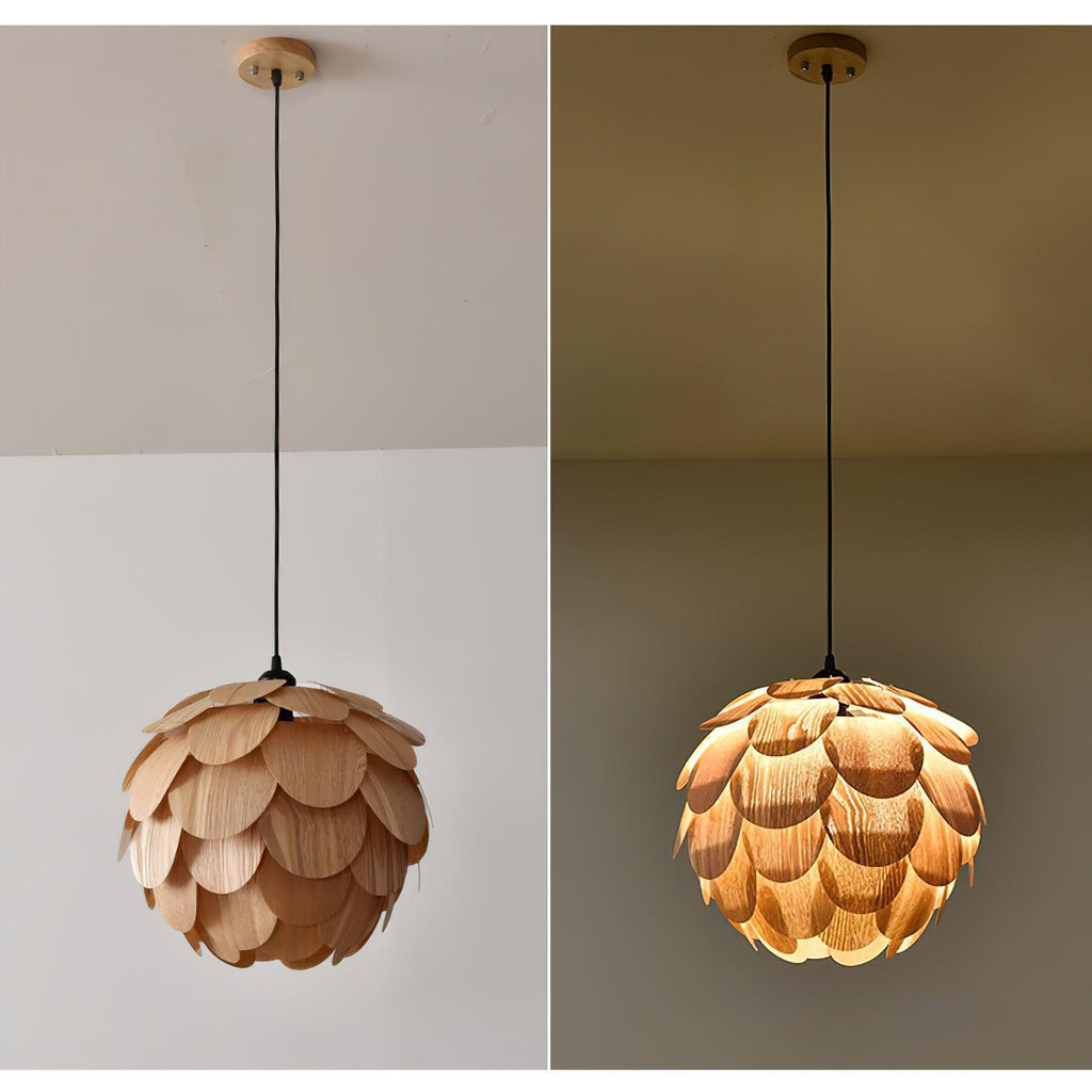 Alwynelle Ash Wood Pendant Light-Moonnatur