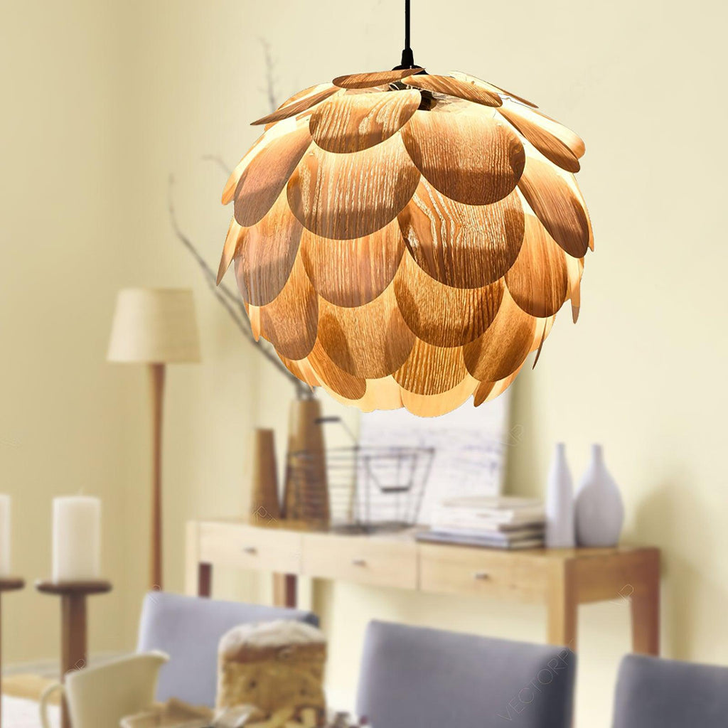 Alwynelle Ash Wood Pendant Light-Moonnatur