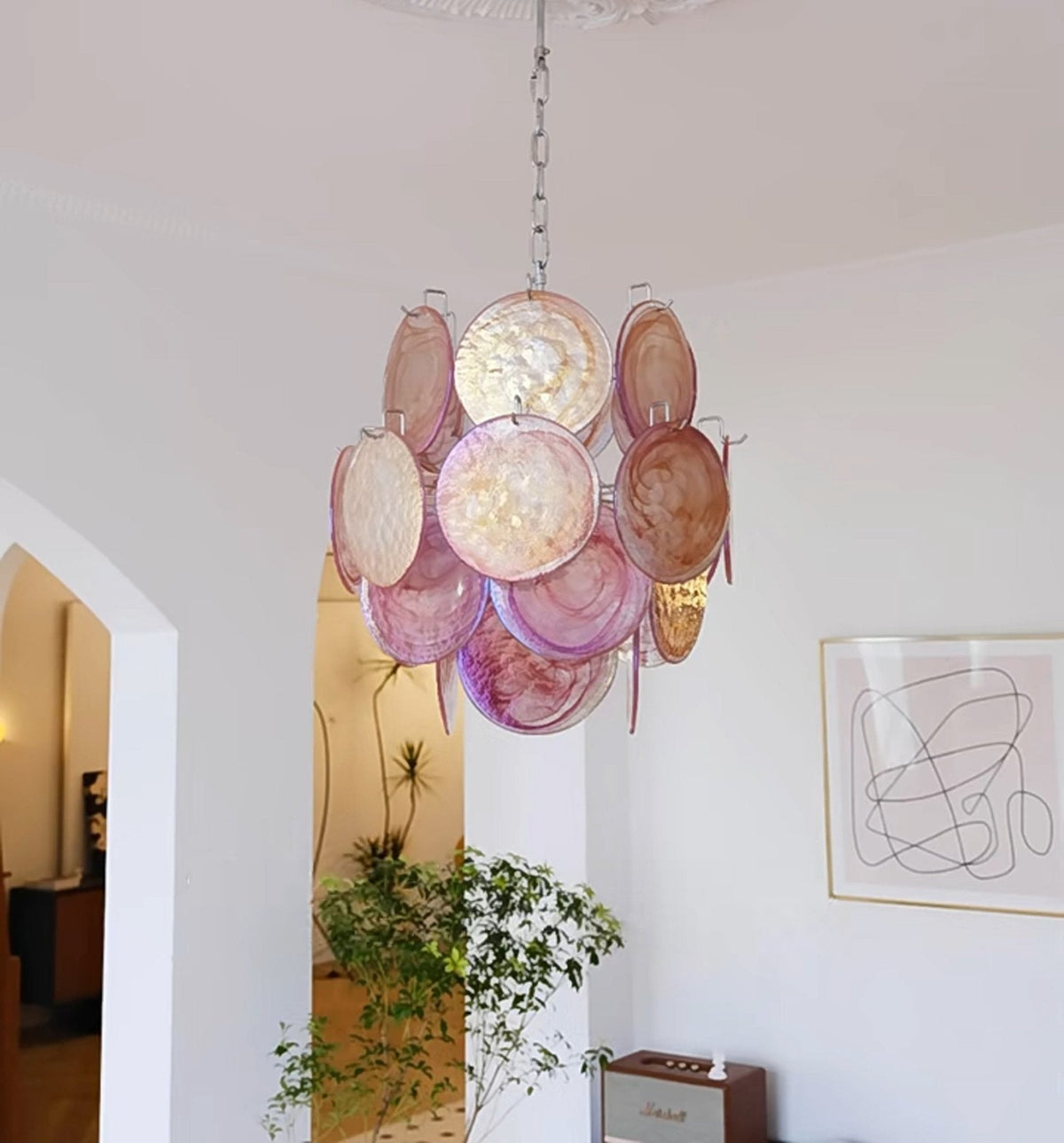 Camberwren Glass Chandelier-Moonnatur