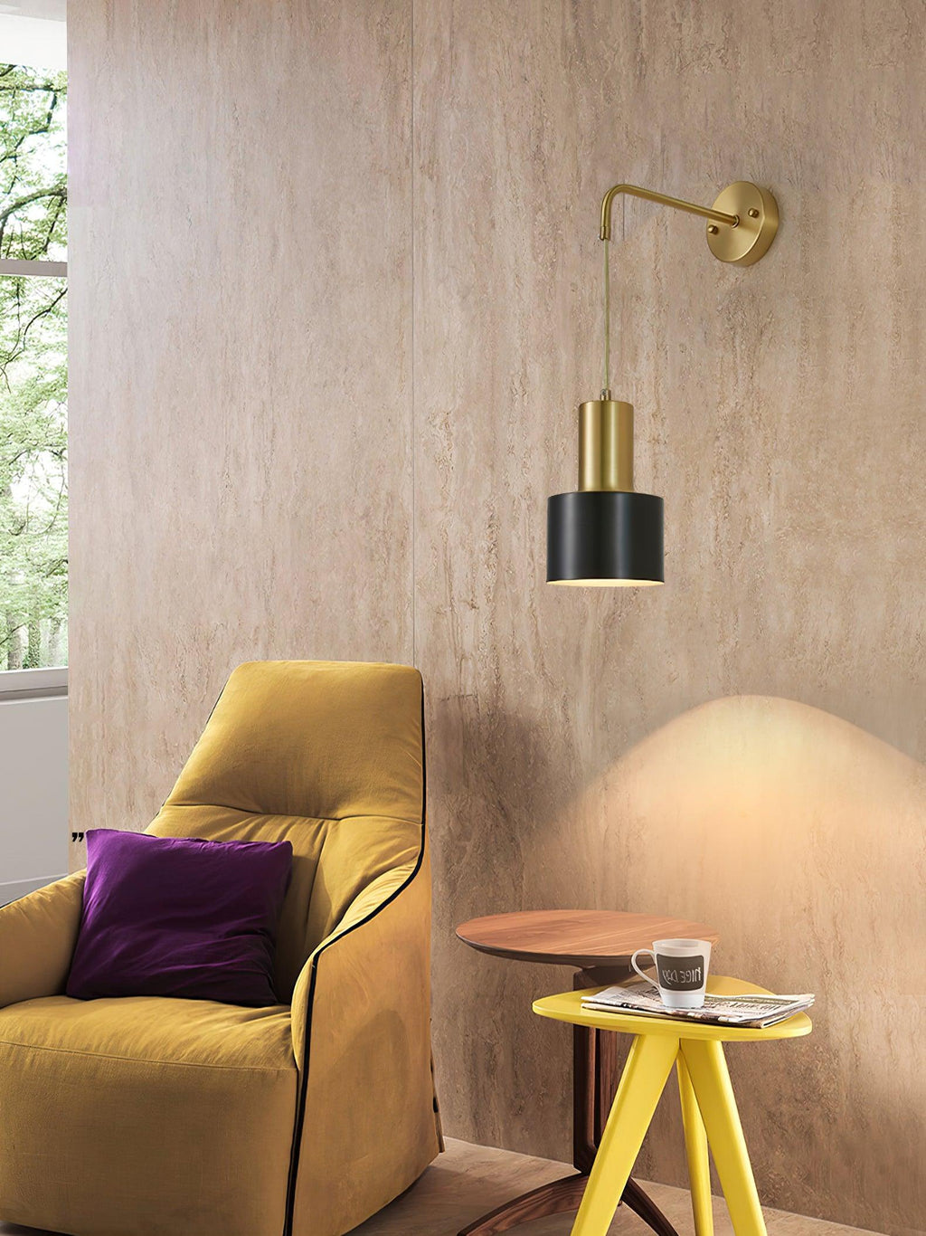 Hildenelyn Brass Wall Light-Moonnatur