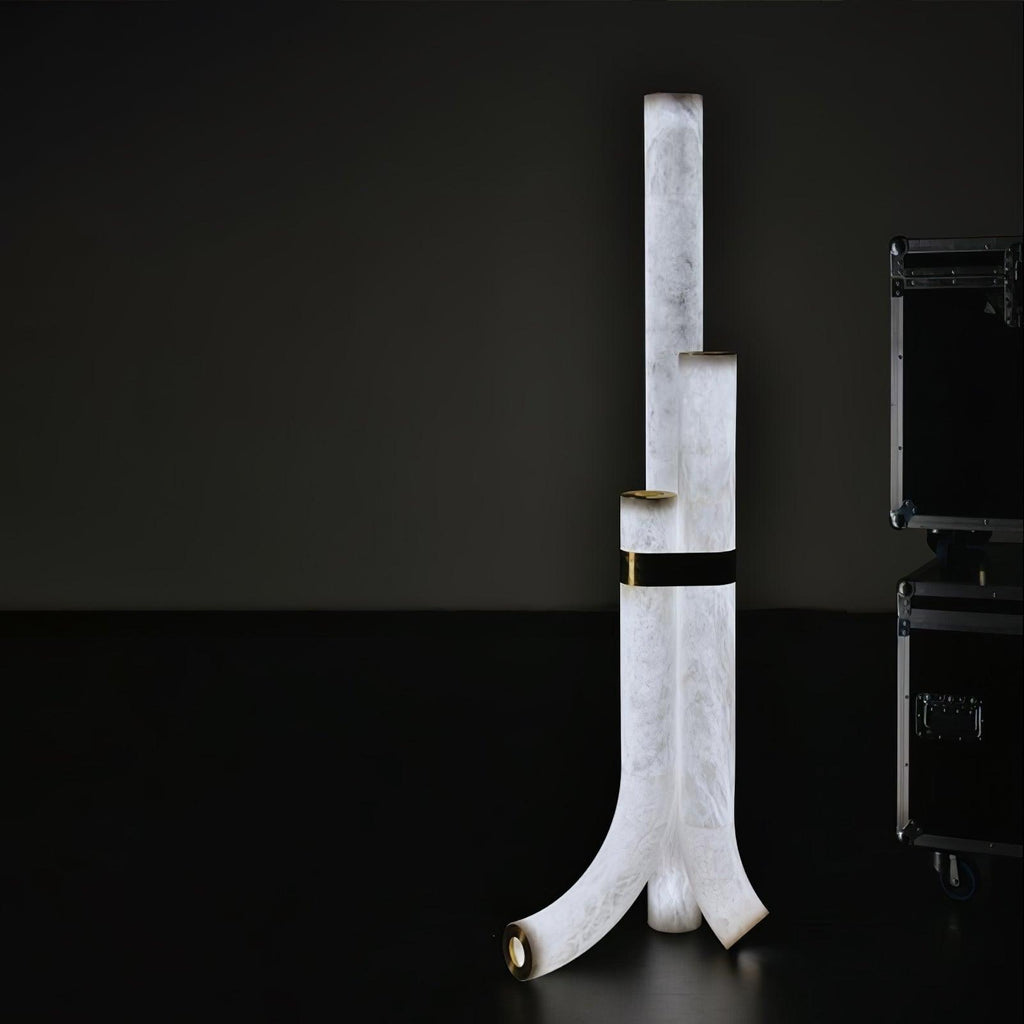 Rildenwynne Alabaster Floor Lamp-Moonnatur