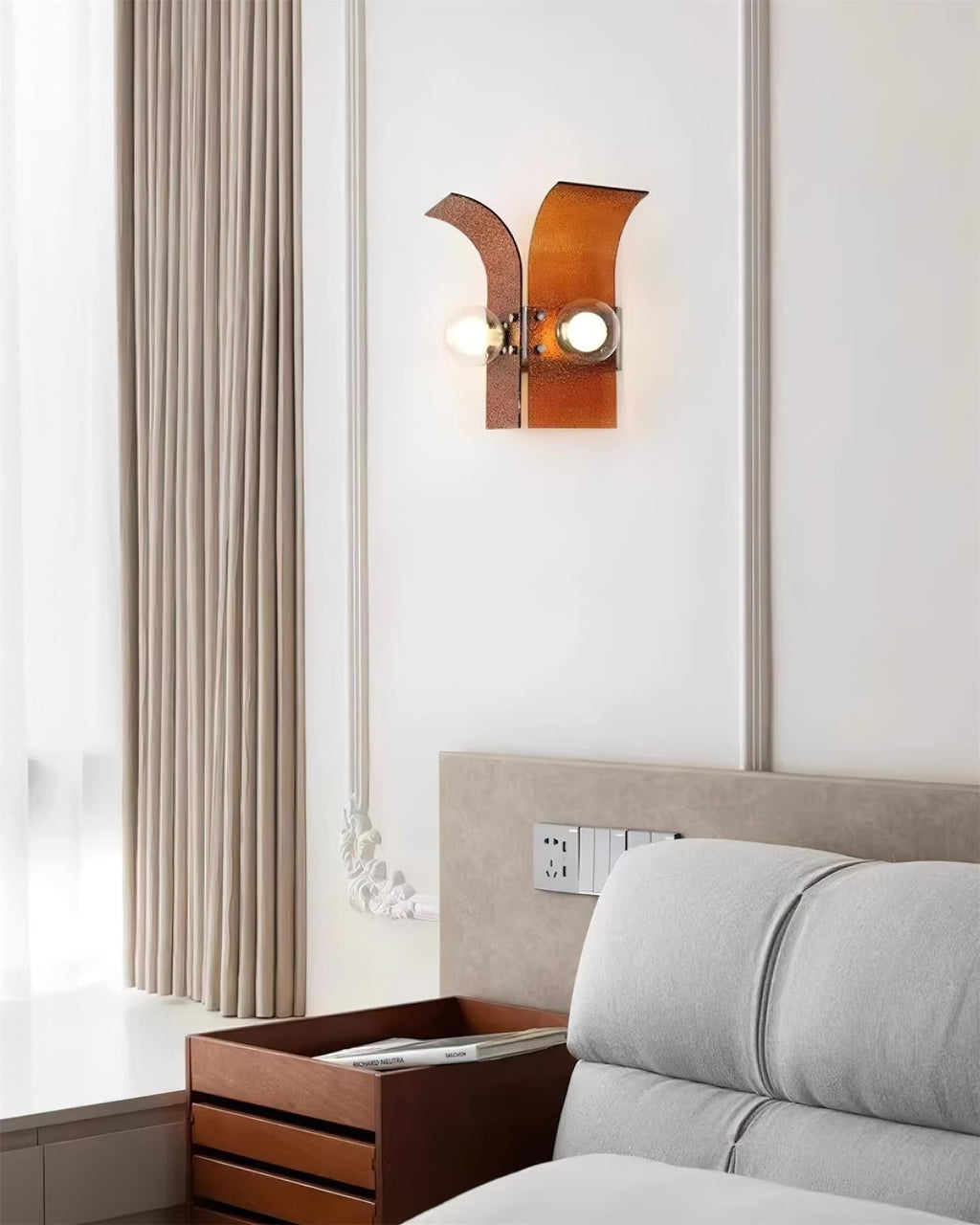 Tildenford Glass Wall Light-Moonnatur