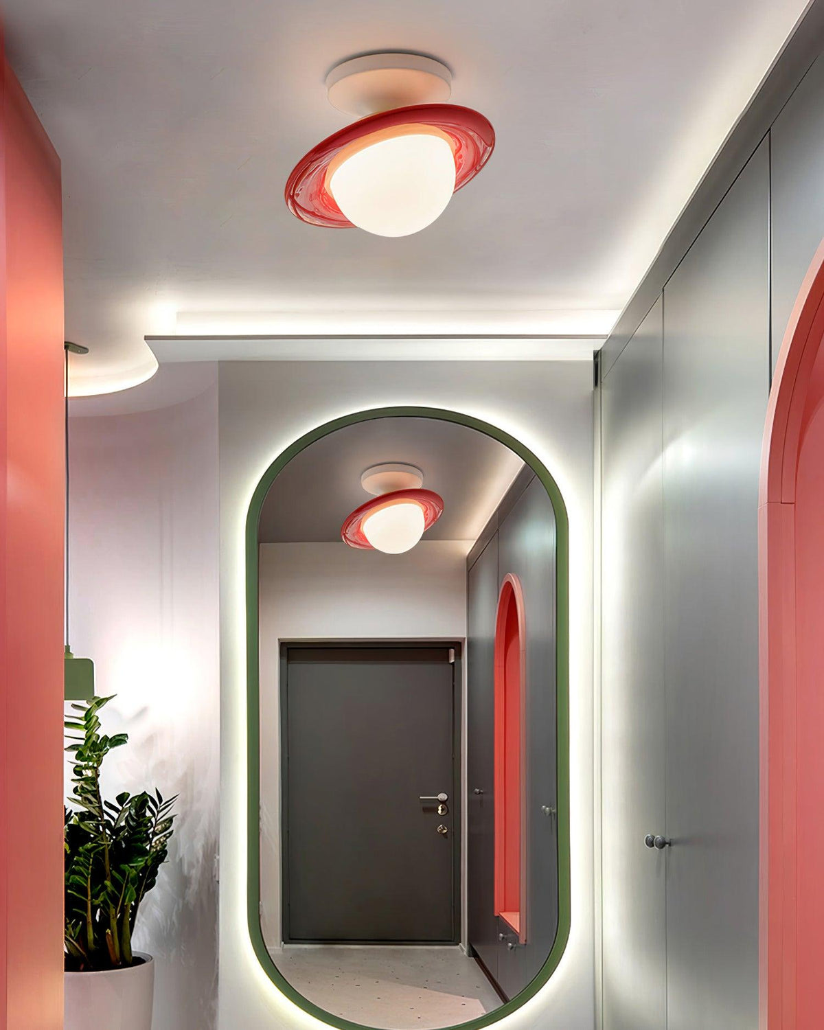 Hatherheath Carbon Steel Ceiling Light-Moonnatur