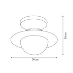 Hatherheath Carbon Steel Ceiling Light-Moonnatur