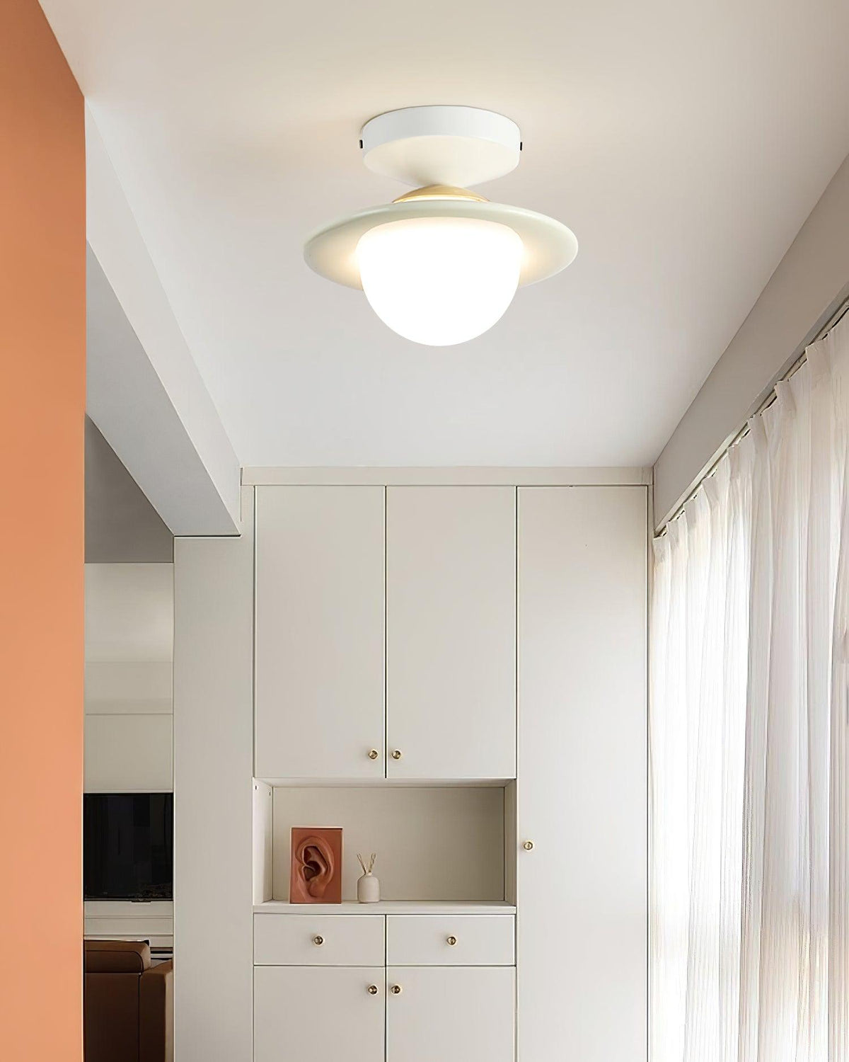 Hatherheath Carbon Steel Ceiling Light-Moonnatur