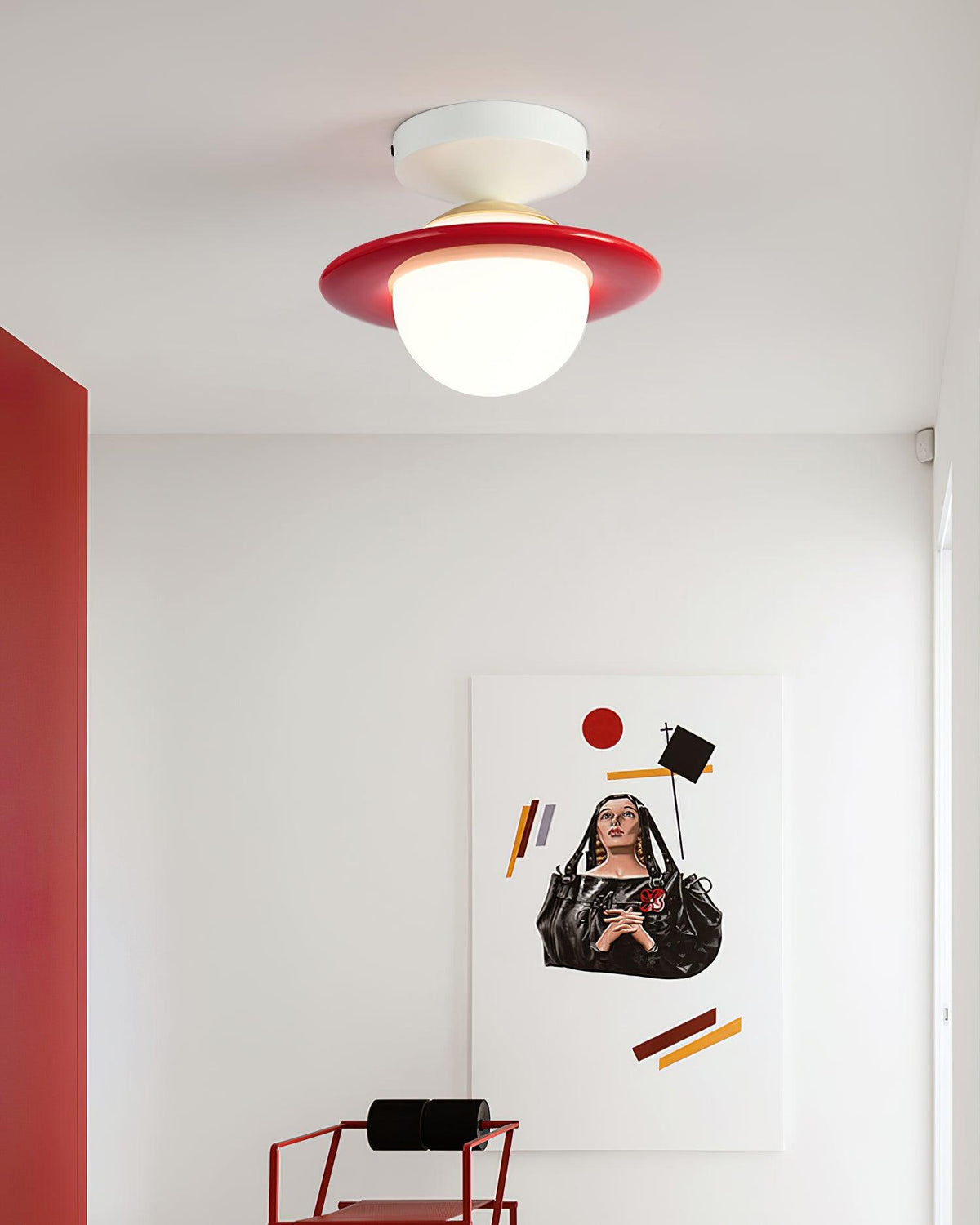 Hatherheath Carbon Steel Ceiling Light-Moonnatur