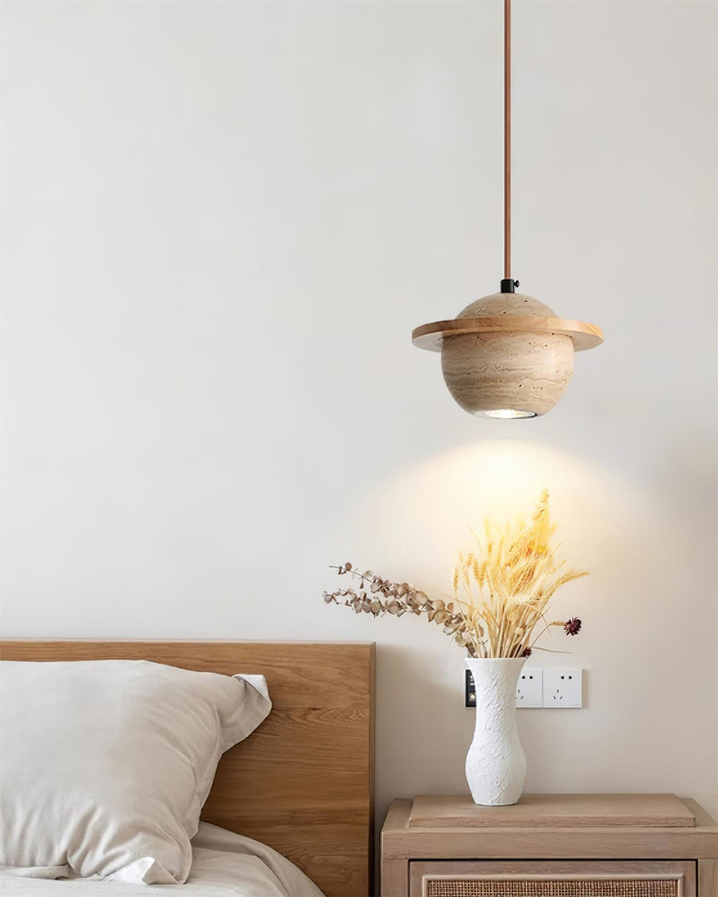 Galdenwood Travertine Pendant Light-Moonnatur
