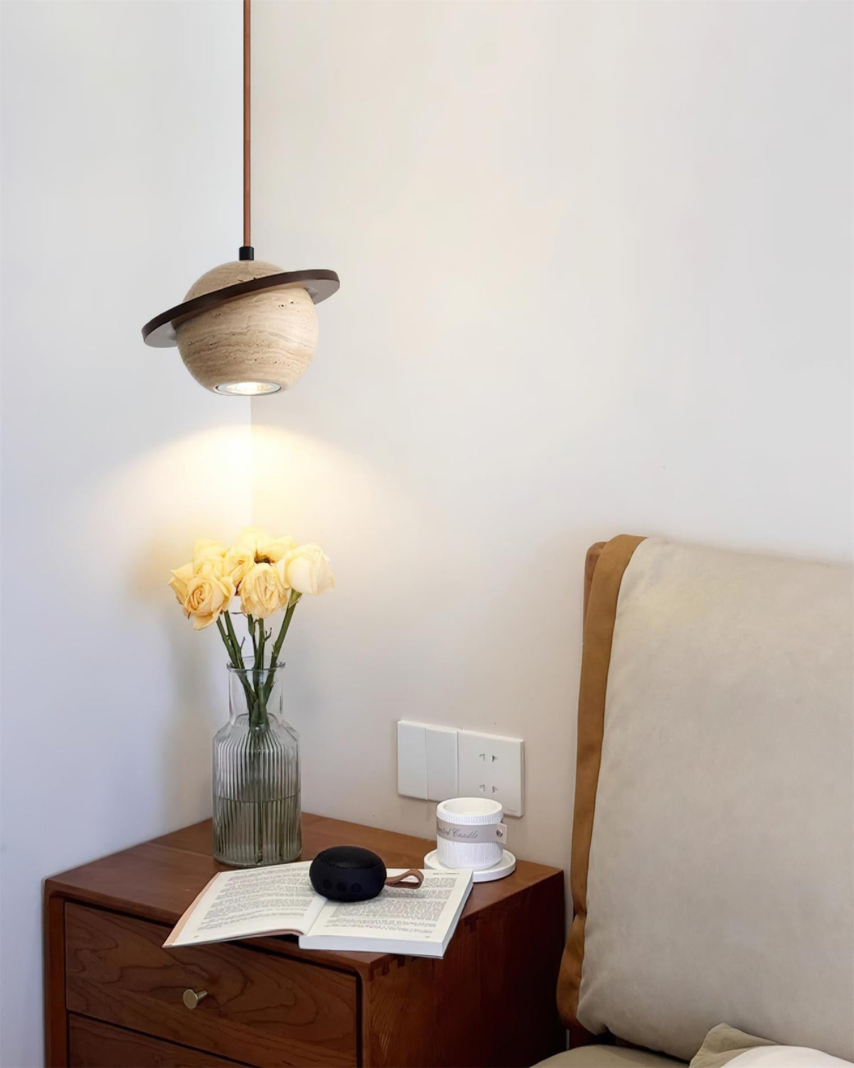 Galdenwood Travertine Pendant Light-Moonnatur