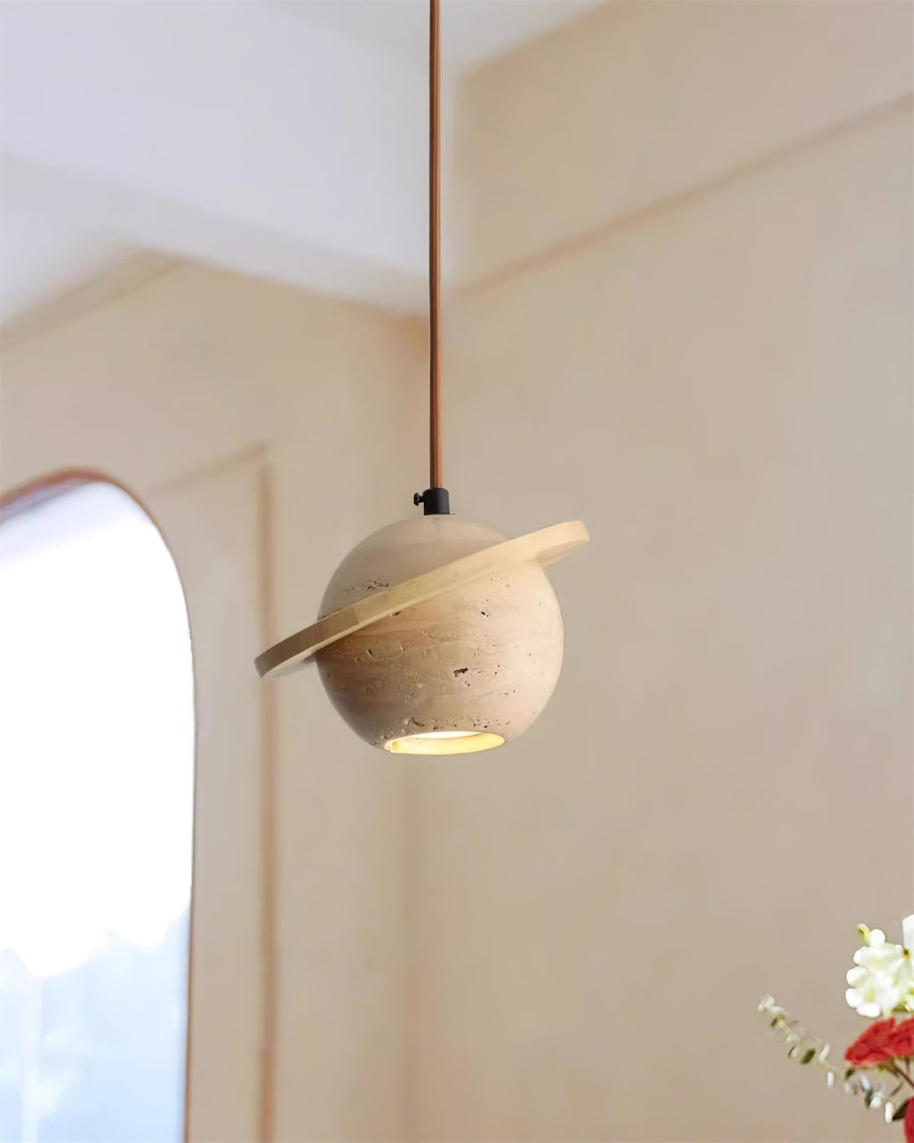 Galdenwood Travertine Pendant Light-Moonnatur