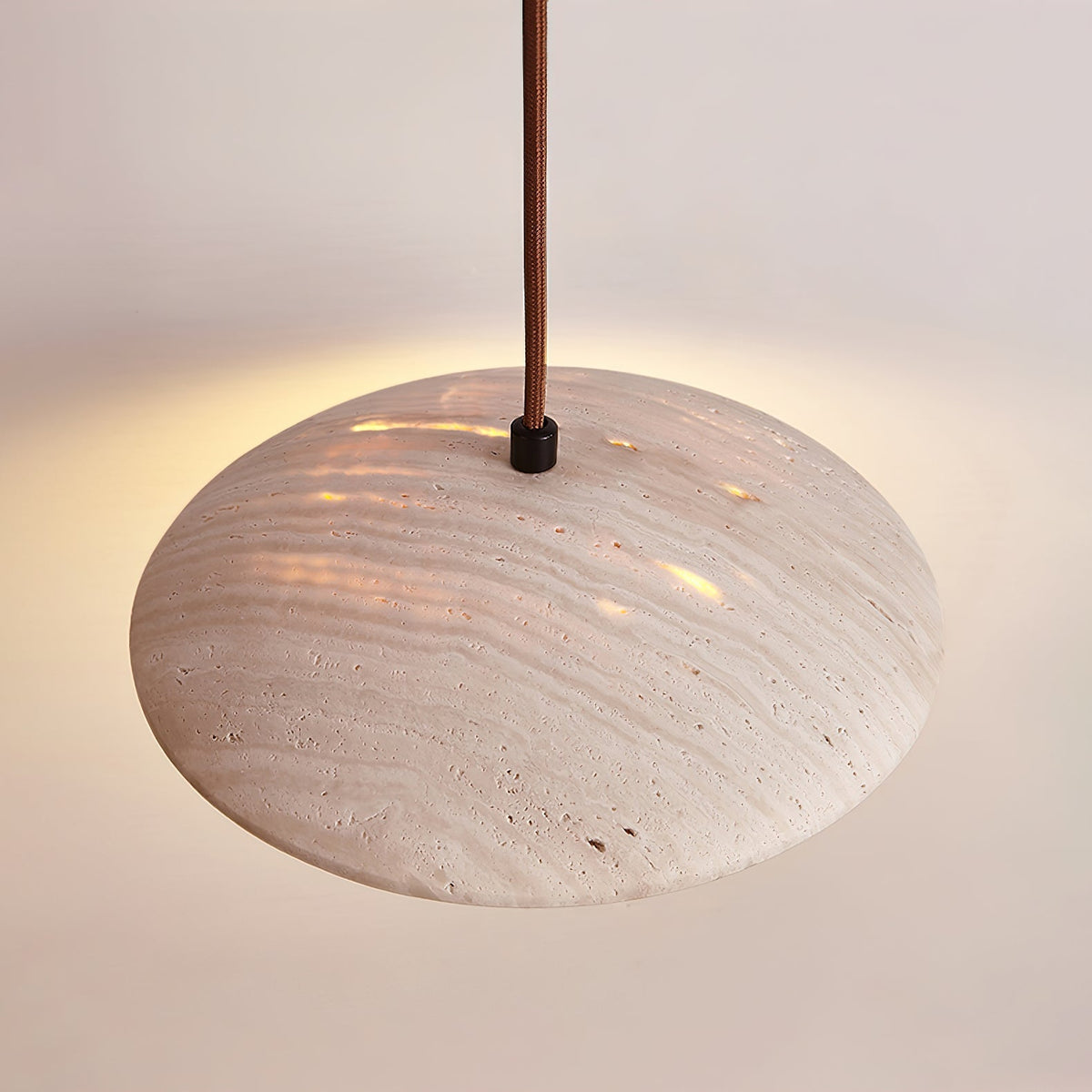 Quenelorie Travertine Pendant Light-Moonnatur
