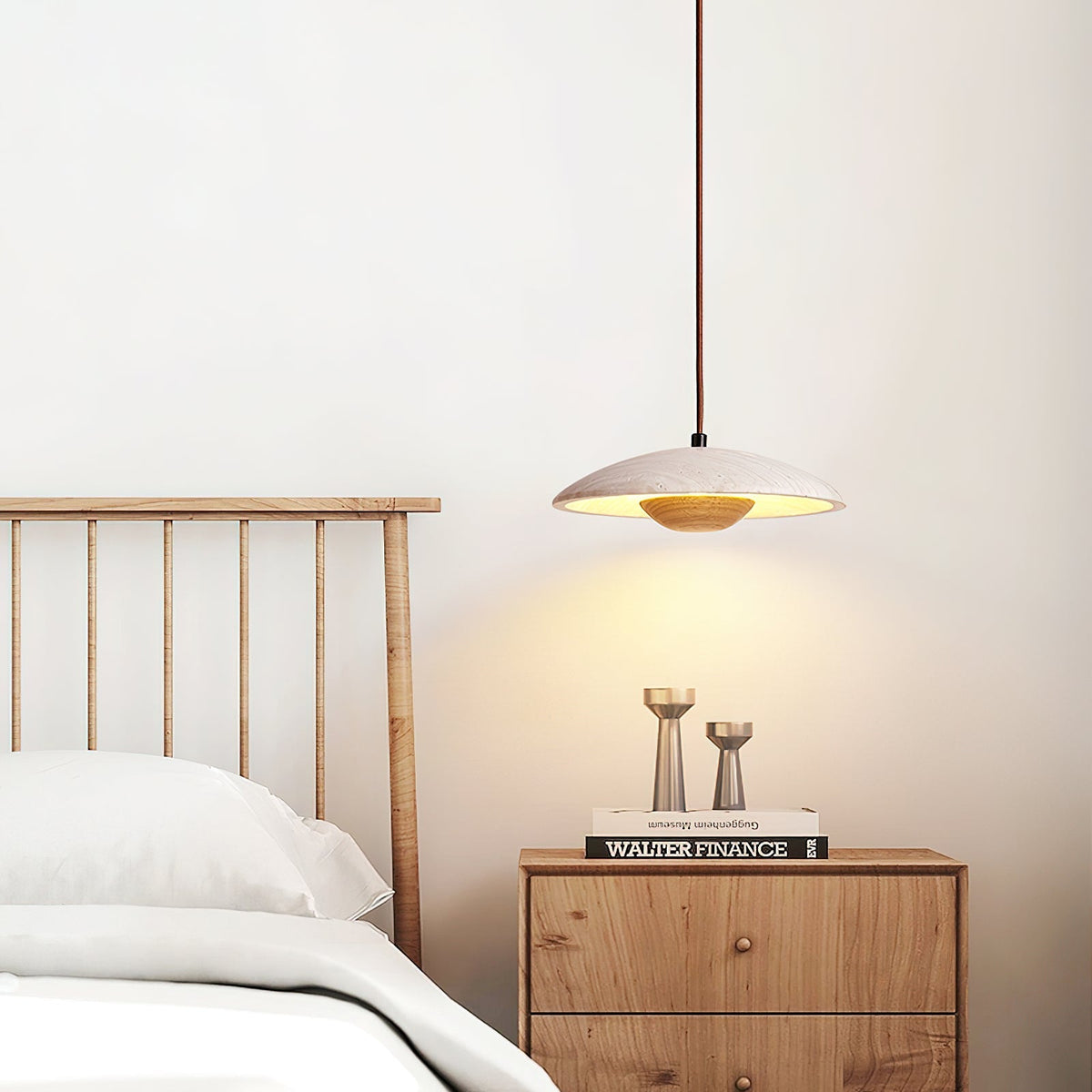 Quenelorie Travertine Pendant Light-Moonnatur