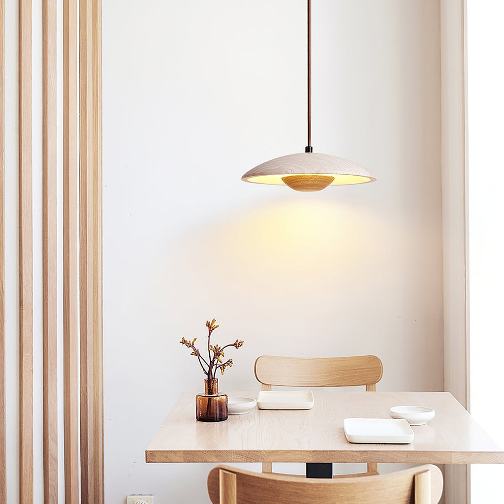 Quenelorie Travertine Pendant Light-Moonnatur