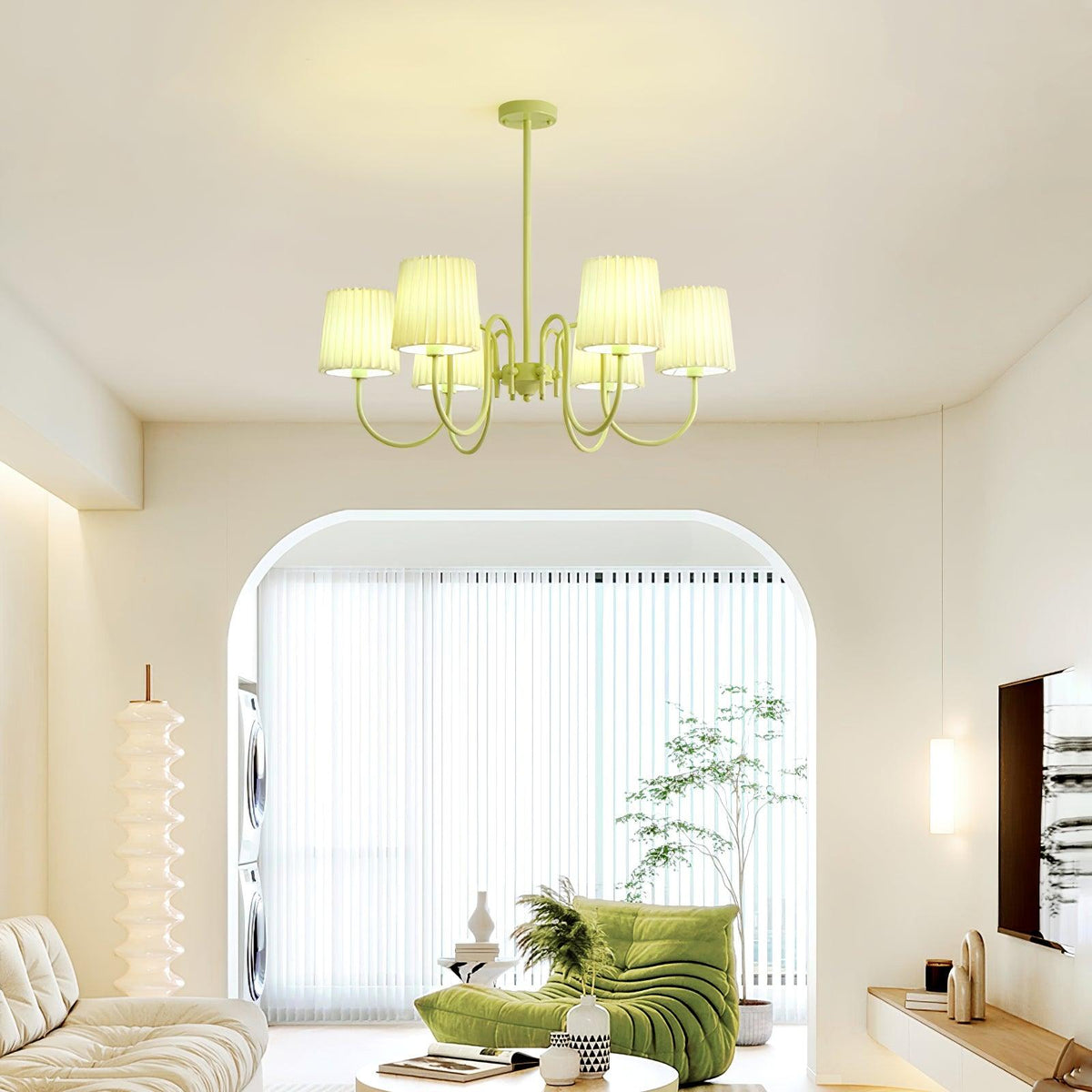 Lorrenbrook Fabric Chandelier-Moonnatur