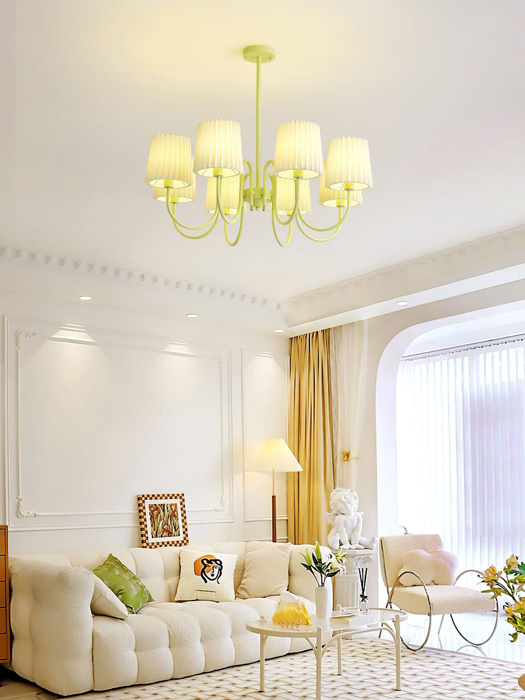 Lorrenbrook Fabric Chandelier-Moonnatur