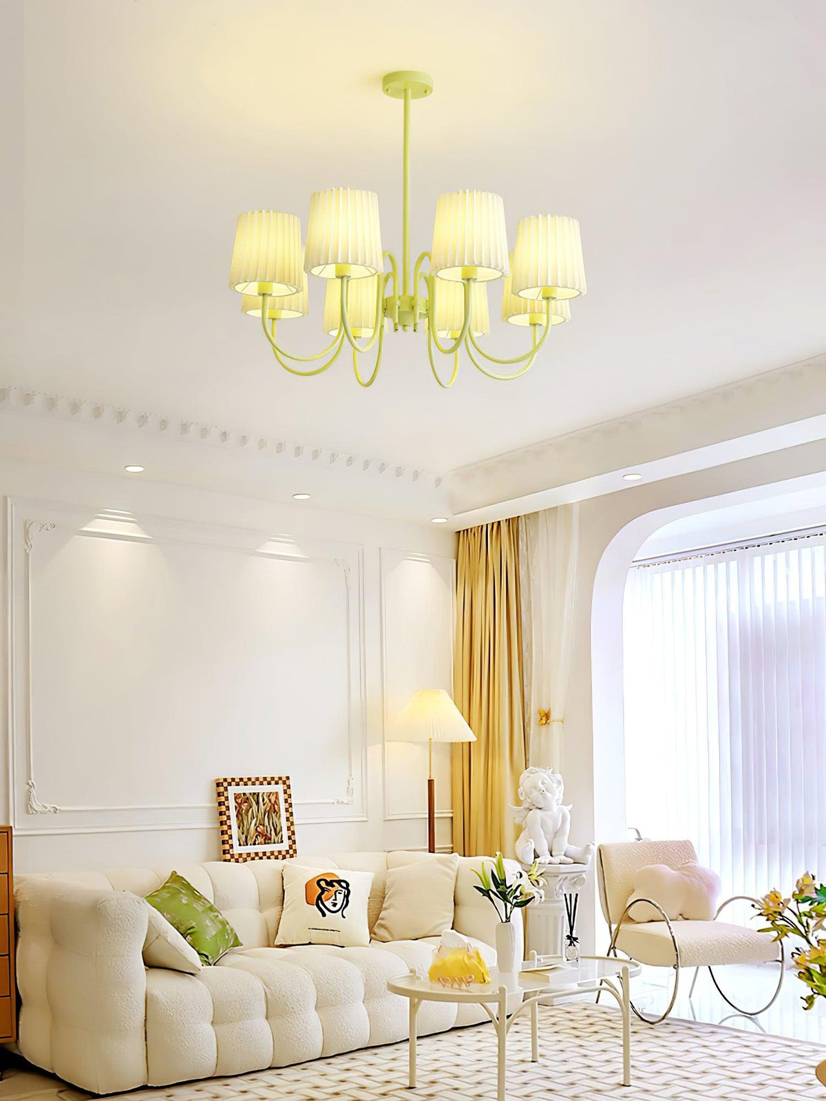 Lorrenbrook Fabric Chandelier-Moonnatur