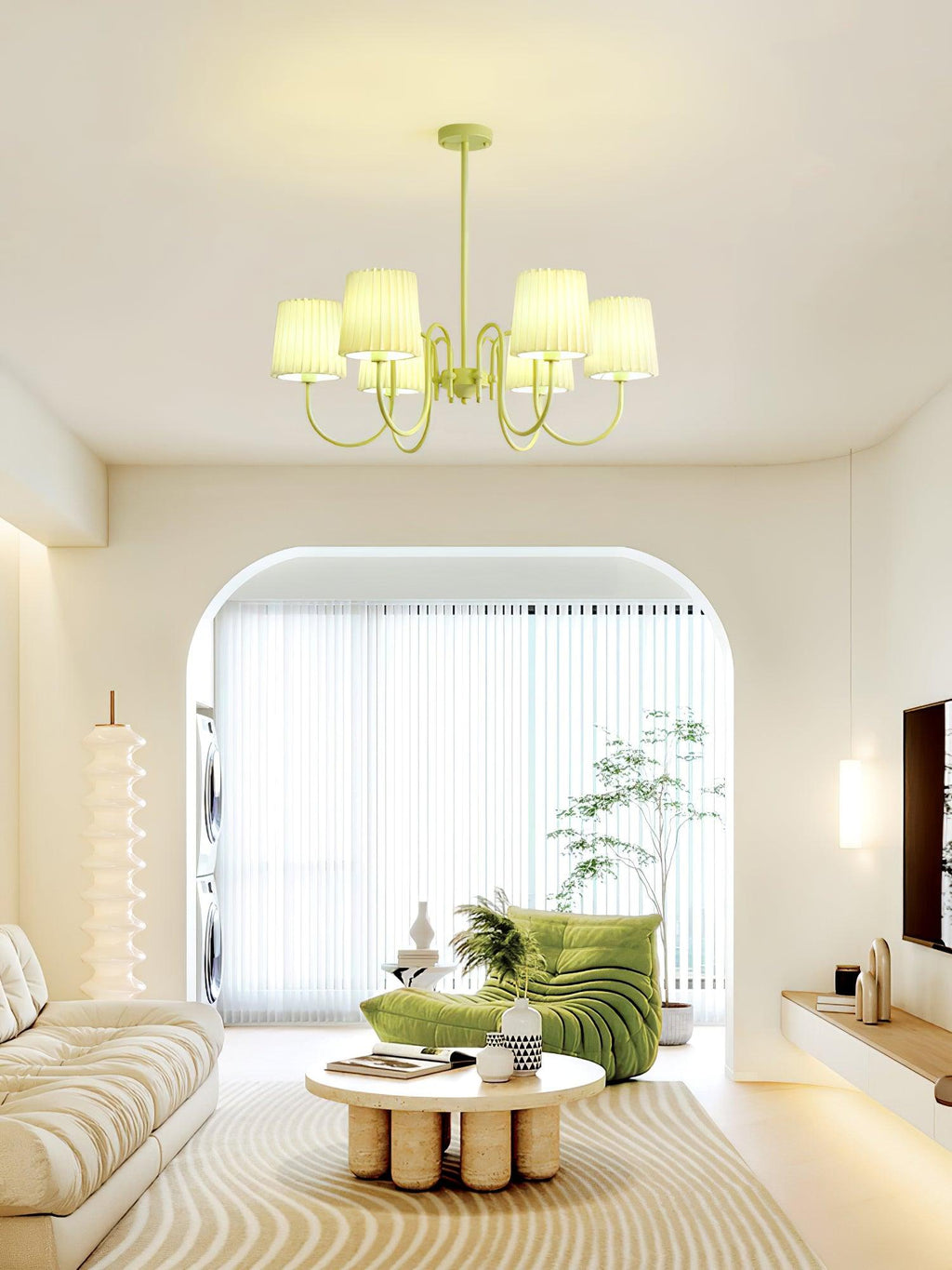 Lorrenbrook Fabric Chandelier-Moonnatur