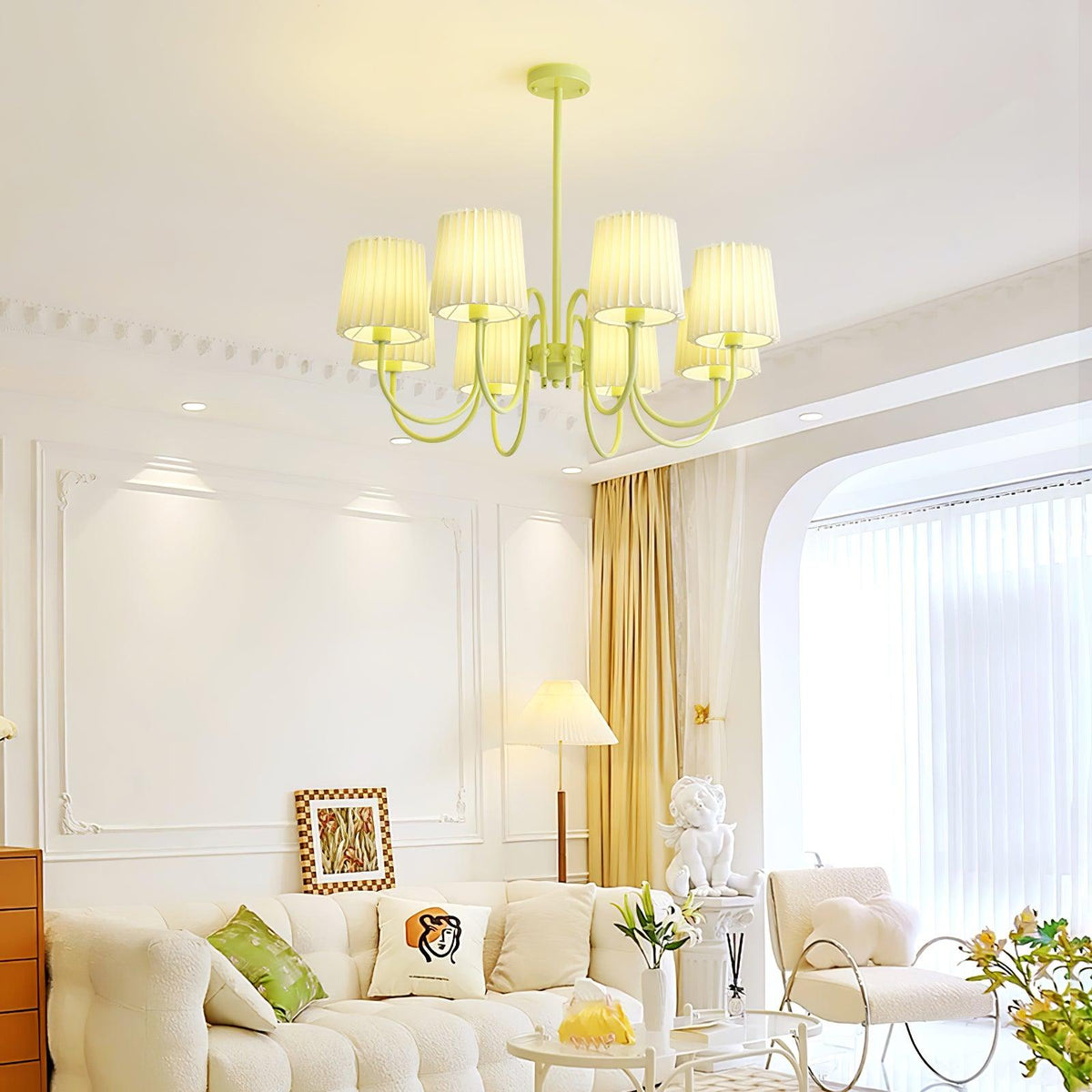 Lorrenbrook Fabric Chandelier-Moonnatur