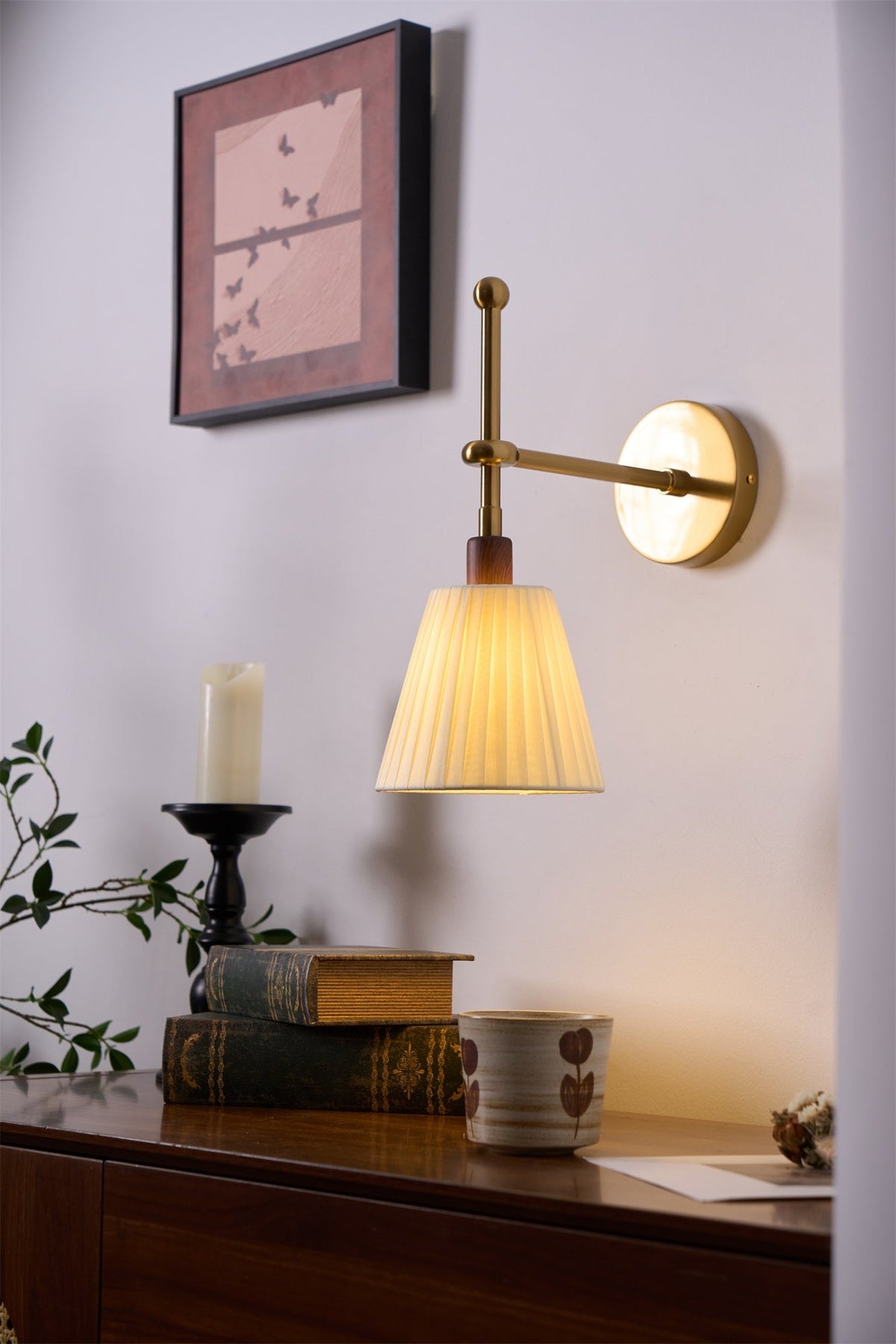 Morvenaria Fabric Wall Light-Moonnatur