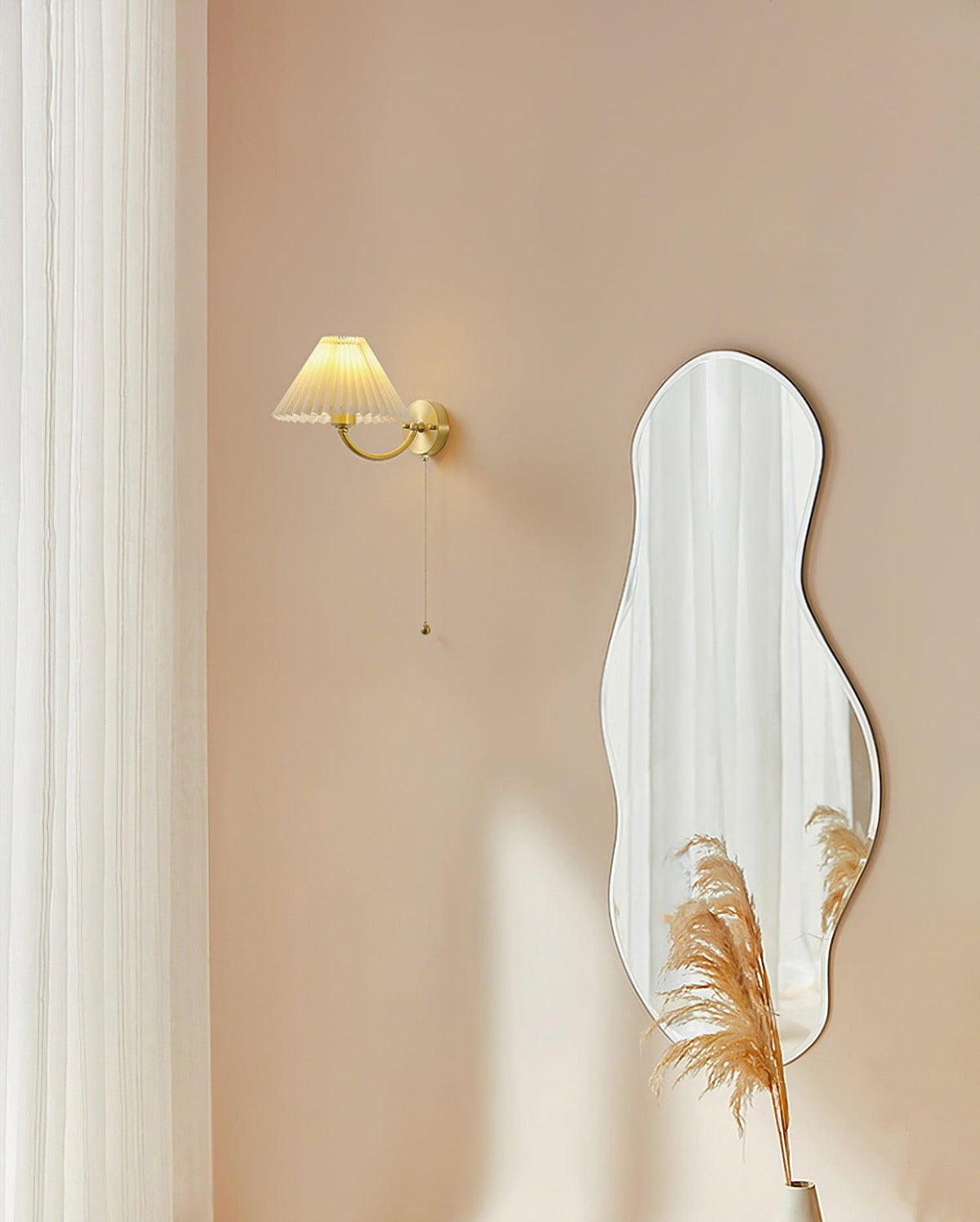 Lindenara Fabric Wall Light-Moonnatur