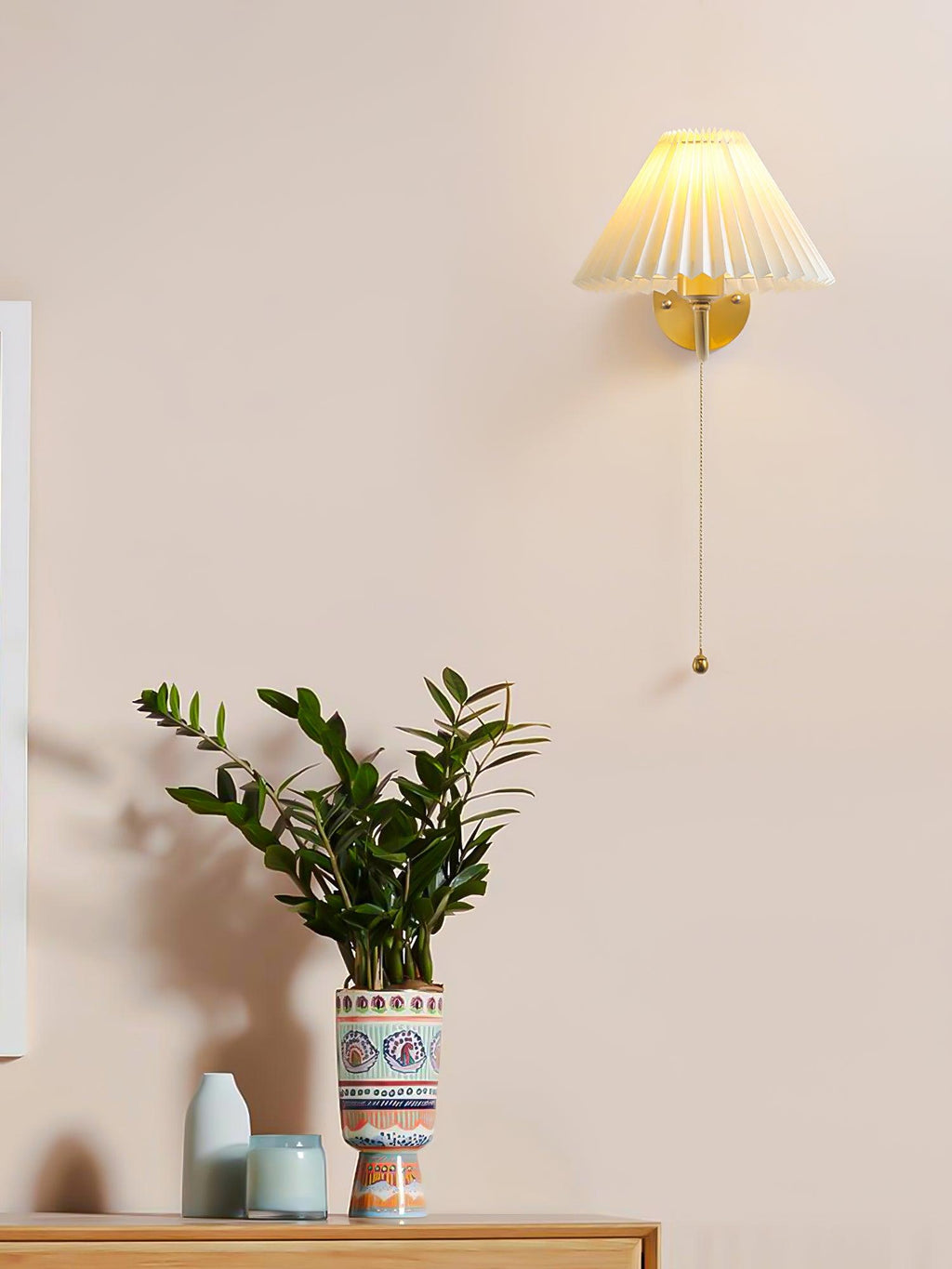 Lindenara Fabric Wall Light-Moonnatur