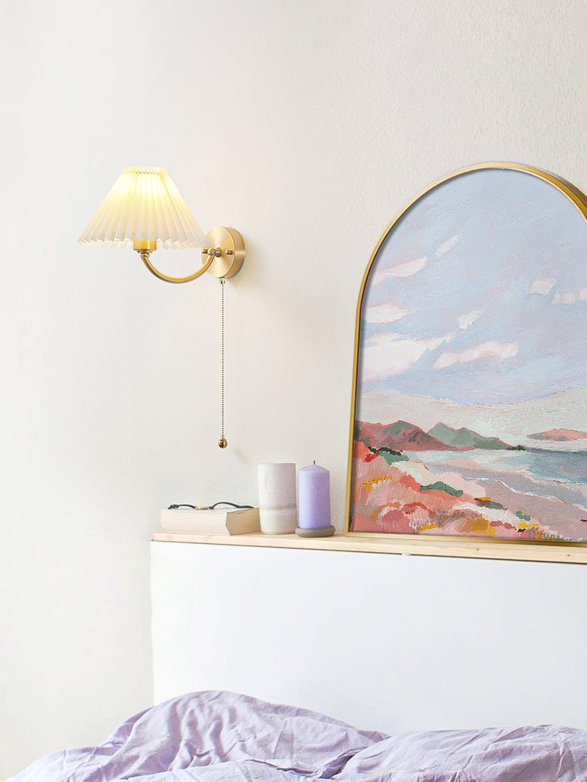 Lindenara Fabric Wall Light-Moonnatur