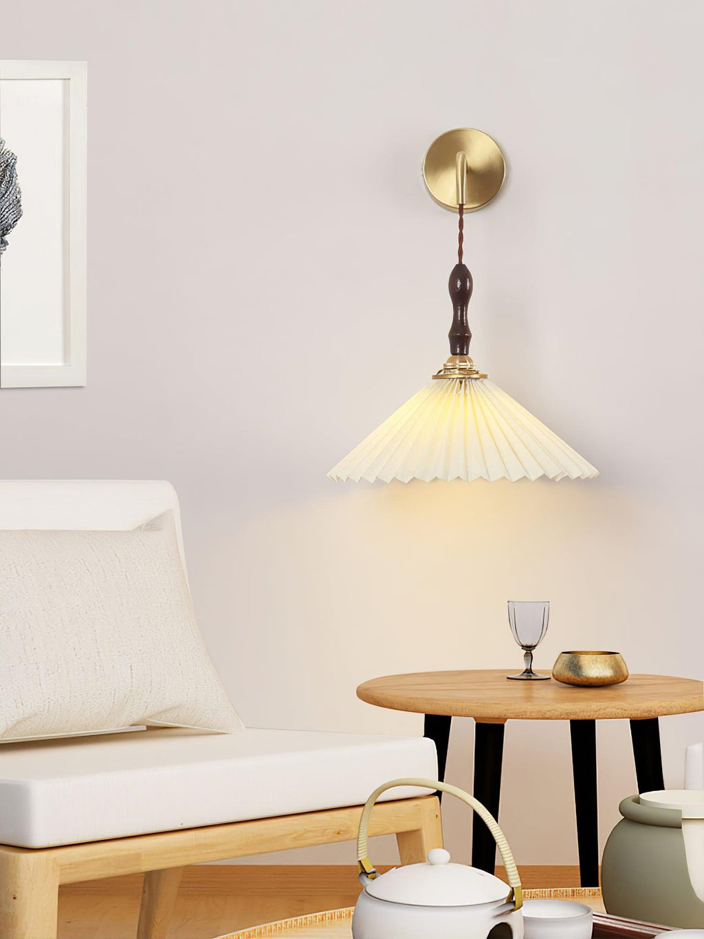 Levenelle Linen Wall Light-Moonnatur