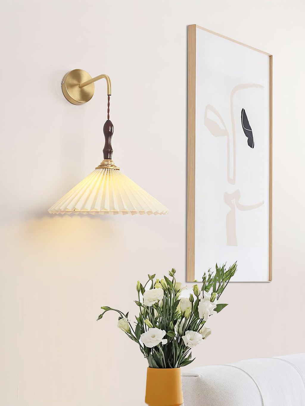 Levenelle Linen Wall Light-Moonnatur