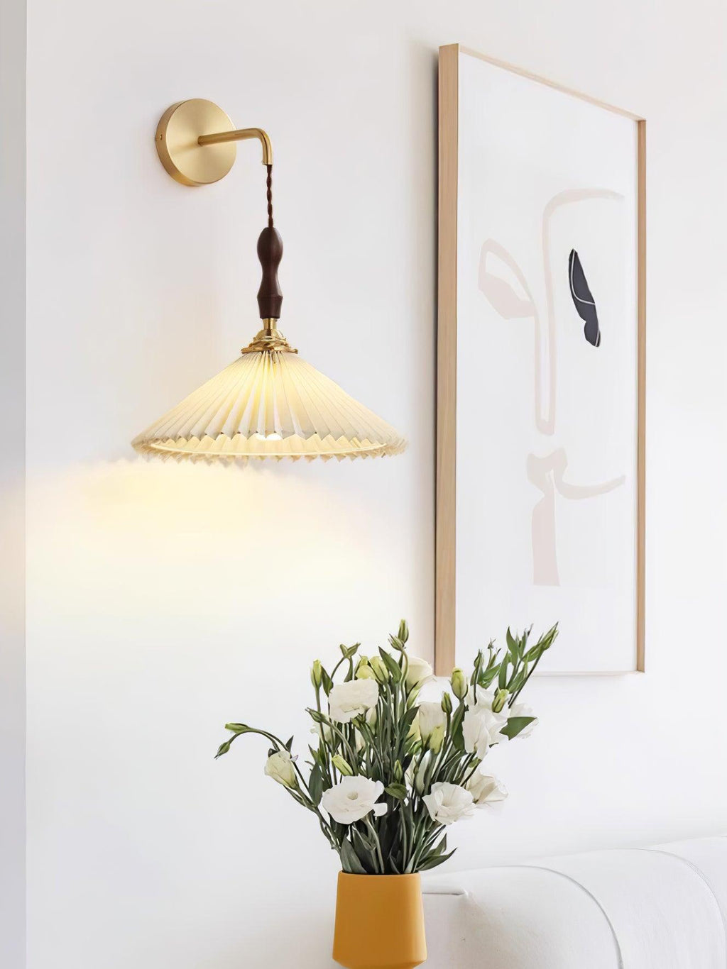 Levenelle Linen Wall Light-Moonnatur
