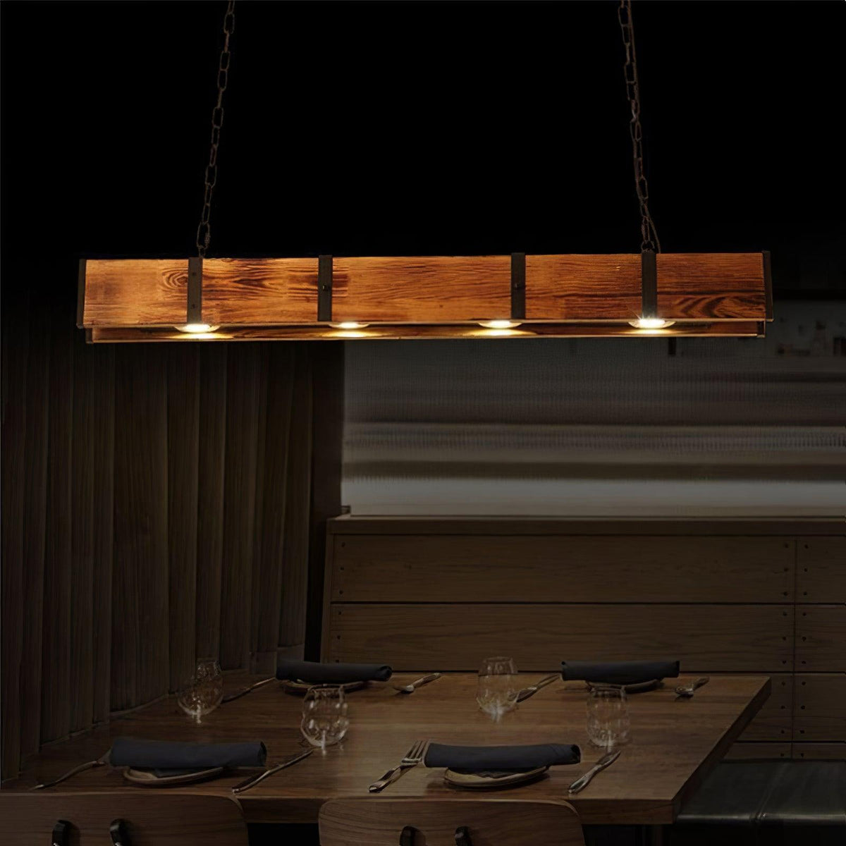 Arlenune Wood Chandelier-Moonnatur