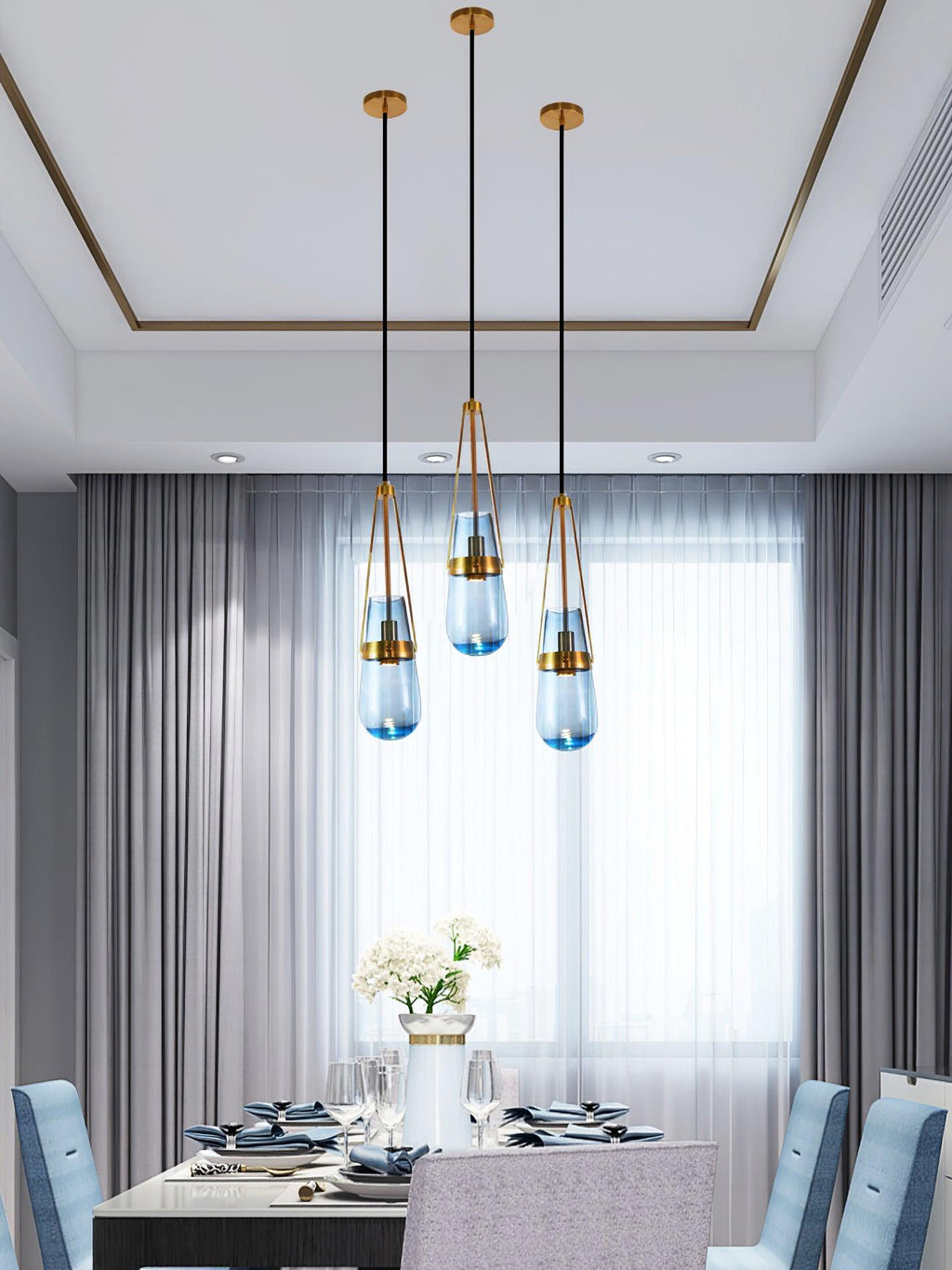 Keldelwick Glass Pendant Light-Moonnatur