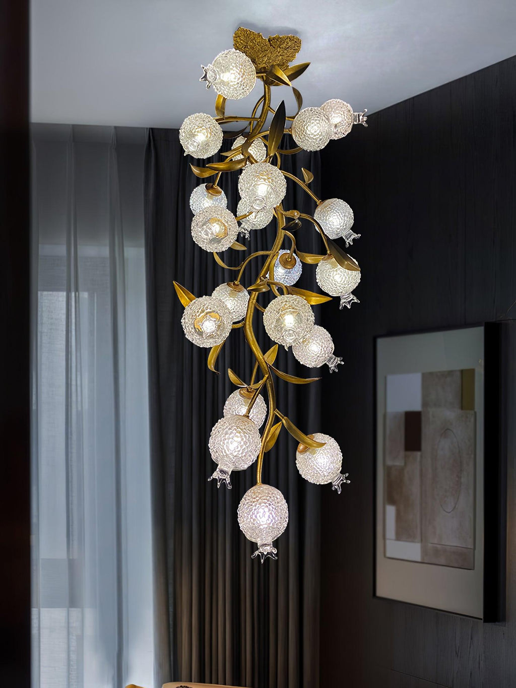 Qamelle Glass Ceiling Lamp-Moonnatur