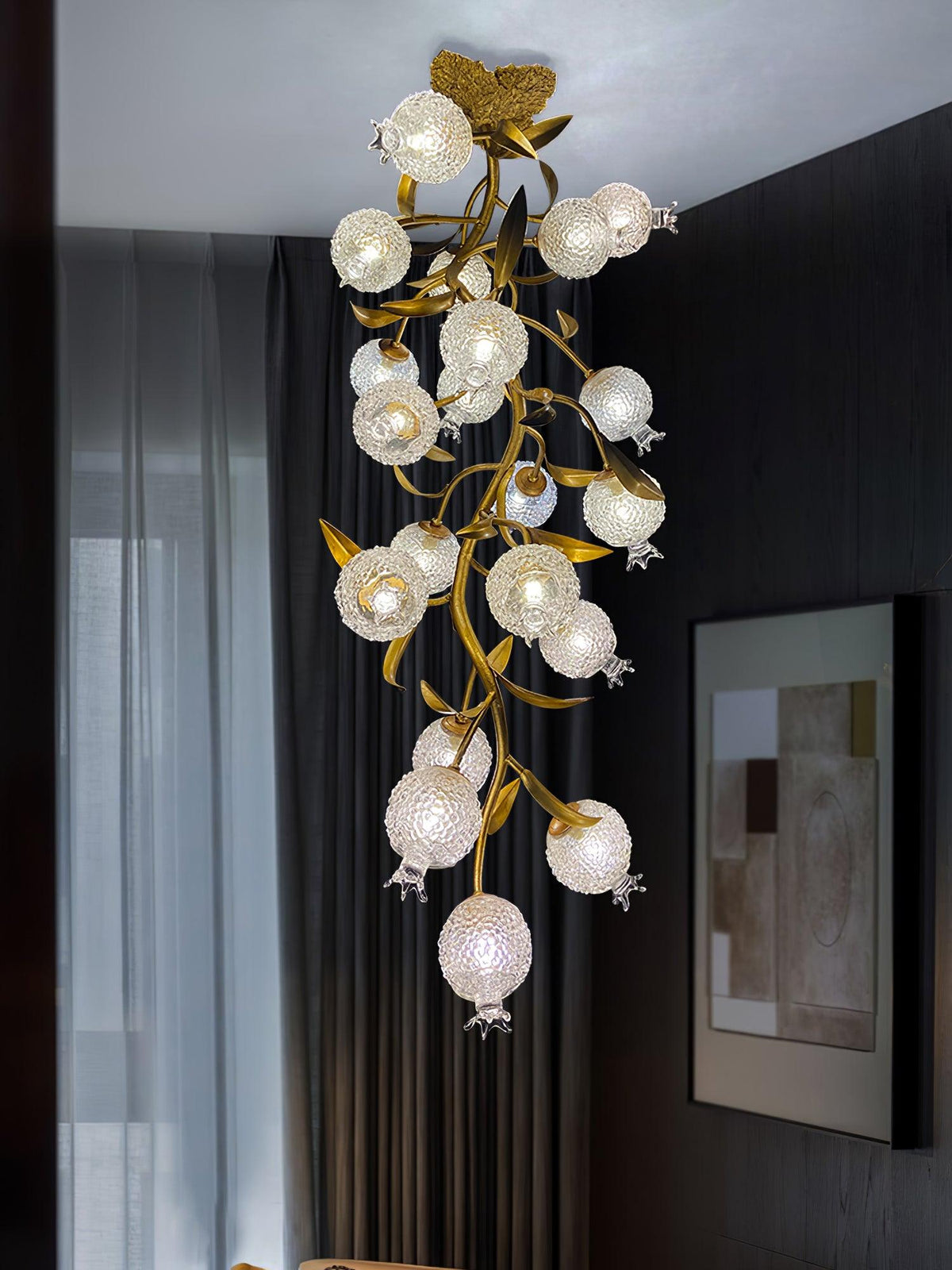 Qamelle Glass Ceiling Lamp-Moonnatur