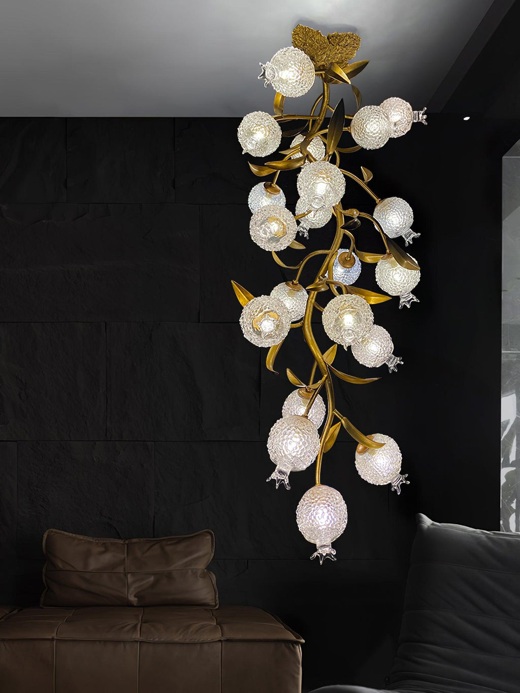 Qamelle Glass Ceiling Lamp-Moonnatur