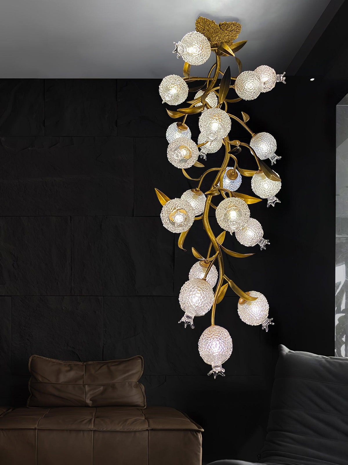 Qamelle Glass Ceiling Lamp-Moonnatur