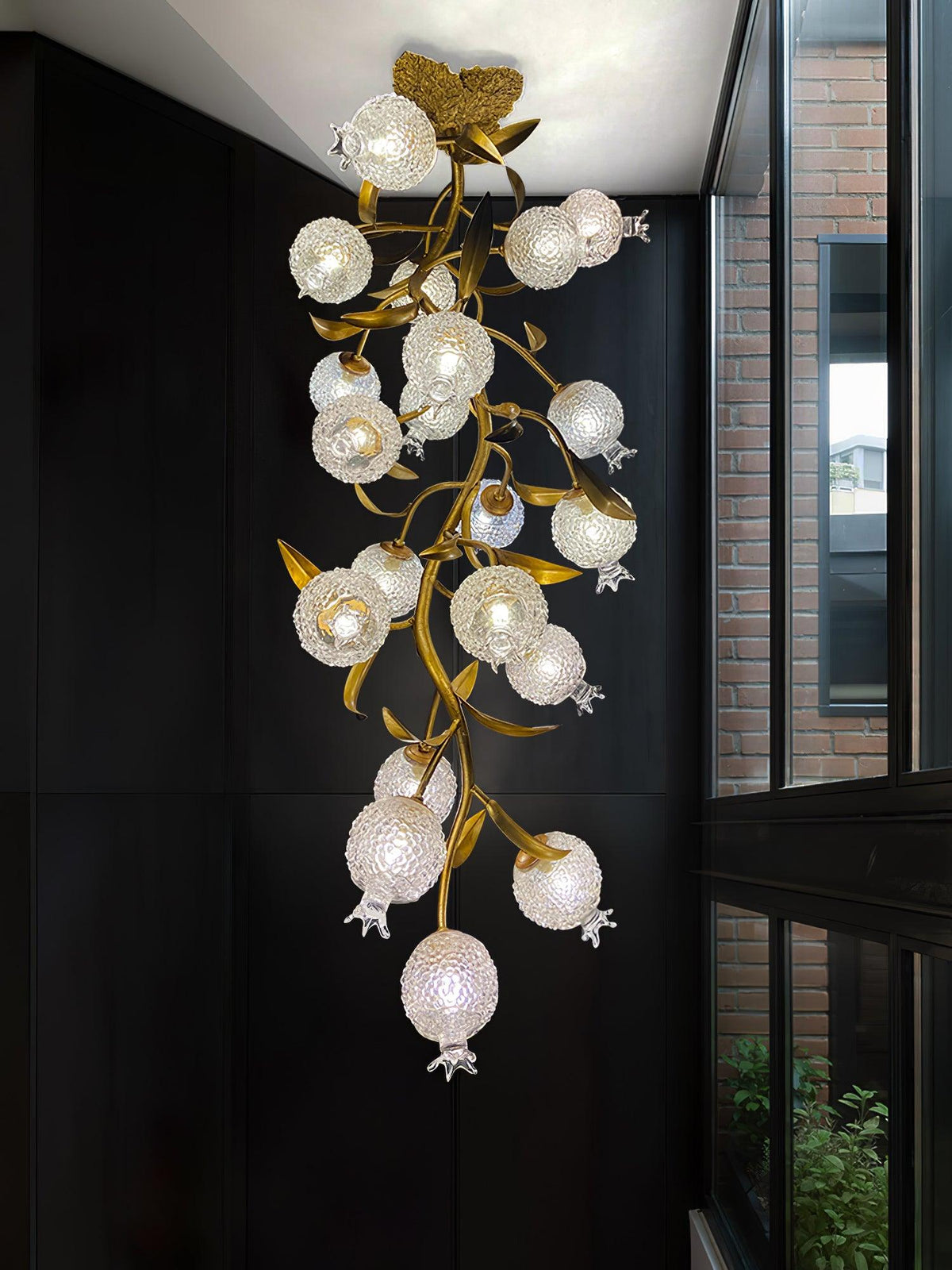 Qamelle Glass Ceiling Lamp-Moonnatur